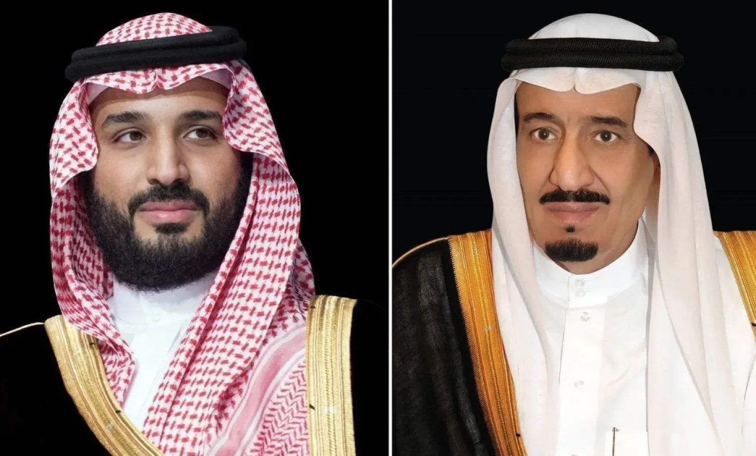 Custodian of the Two Holy Mosques King Salman bin Abdulaziz Al-Saud and Prince Mohammed bin Salman, Crown Prince and Prime Minister. (SPA)
