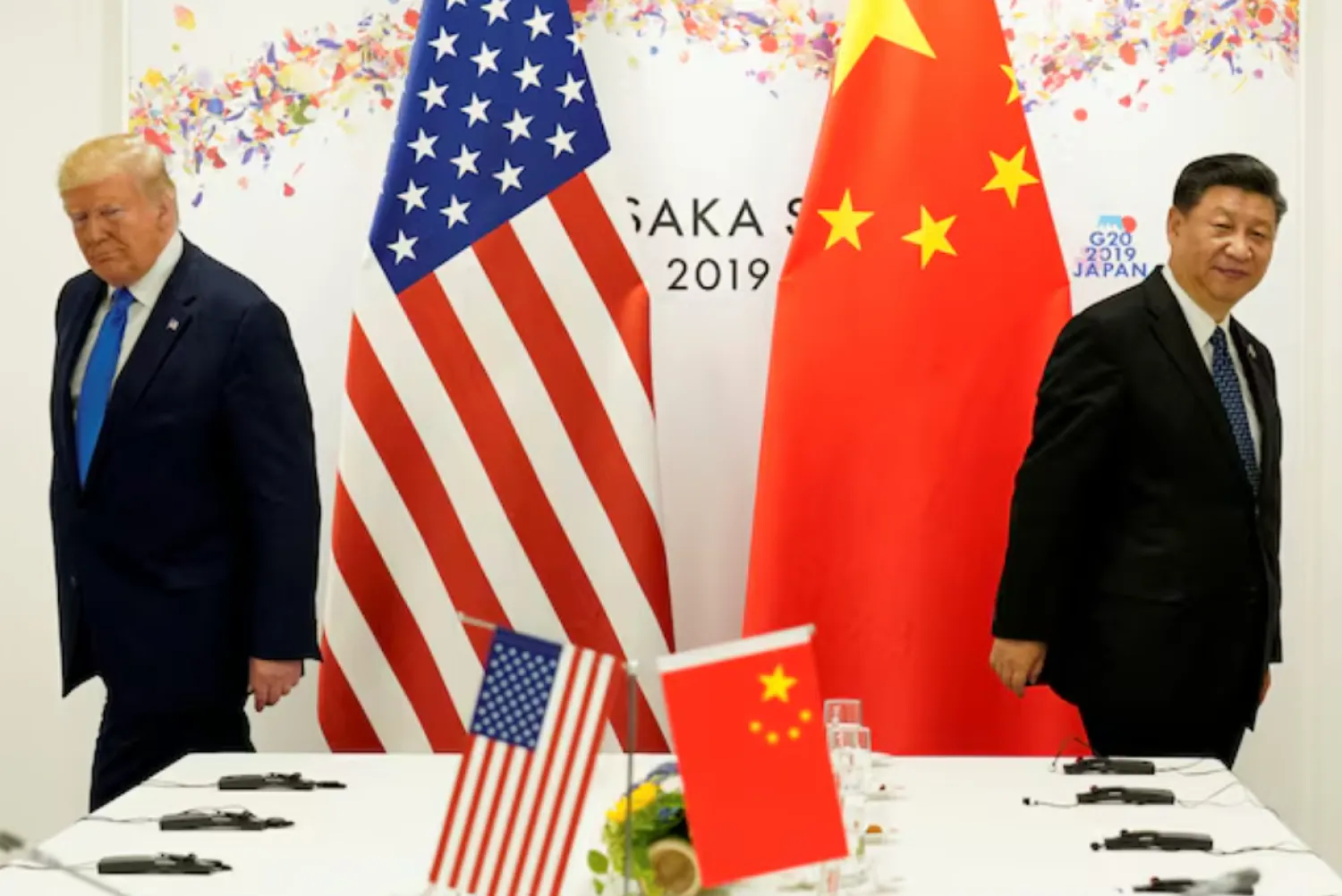 US President Donald Trump attends a bilateral meeting with China's President Xi Jinping during the G20 leaders summit in Osaka, Japan, June 29, 2019. REUTERS