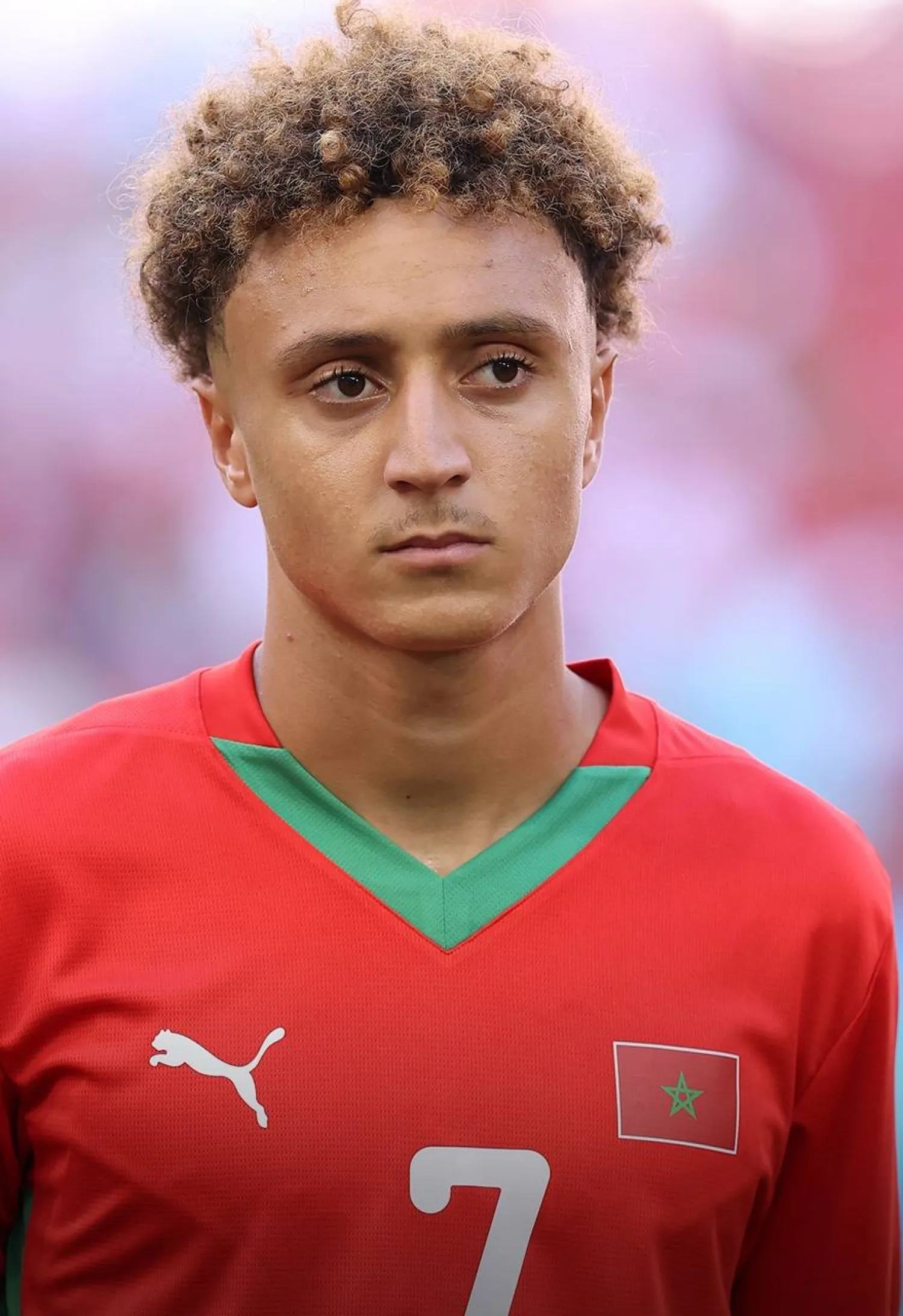 إلياس بن صغير بقميص المنتخب المغربي (الشرق الأوسط) 