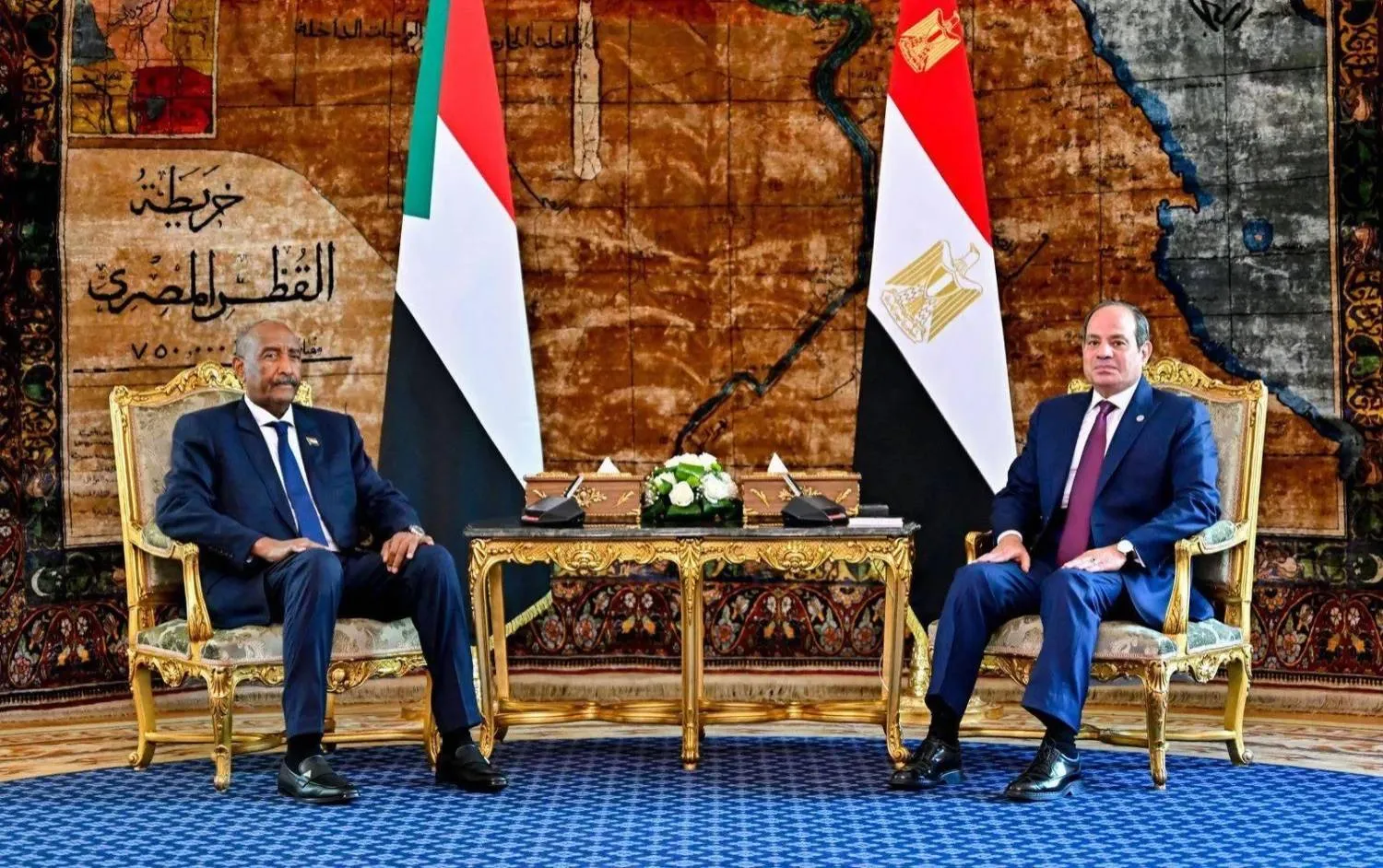 El-Sisi and Al-Burhan affirmed their unified stance on the issue of the Ethiopian Dam (Egyptian Presidency)