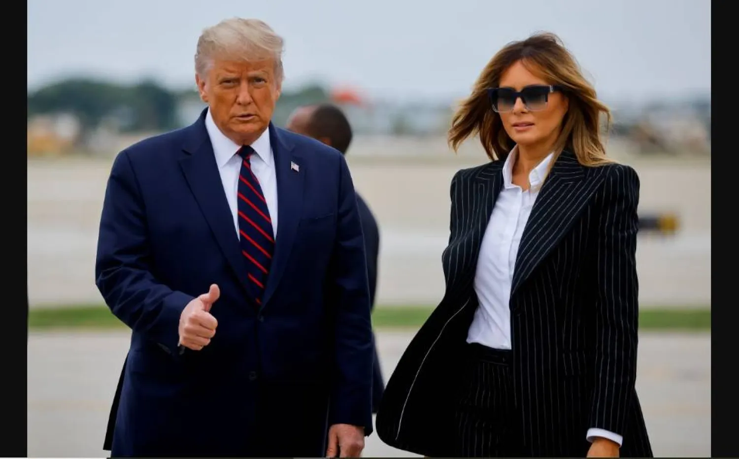 الرئيس الأميركي دونالد ترمب وزوجته ميلانيا (رويترز)