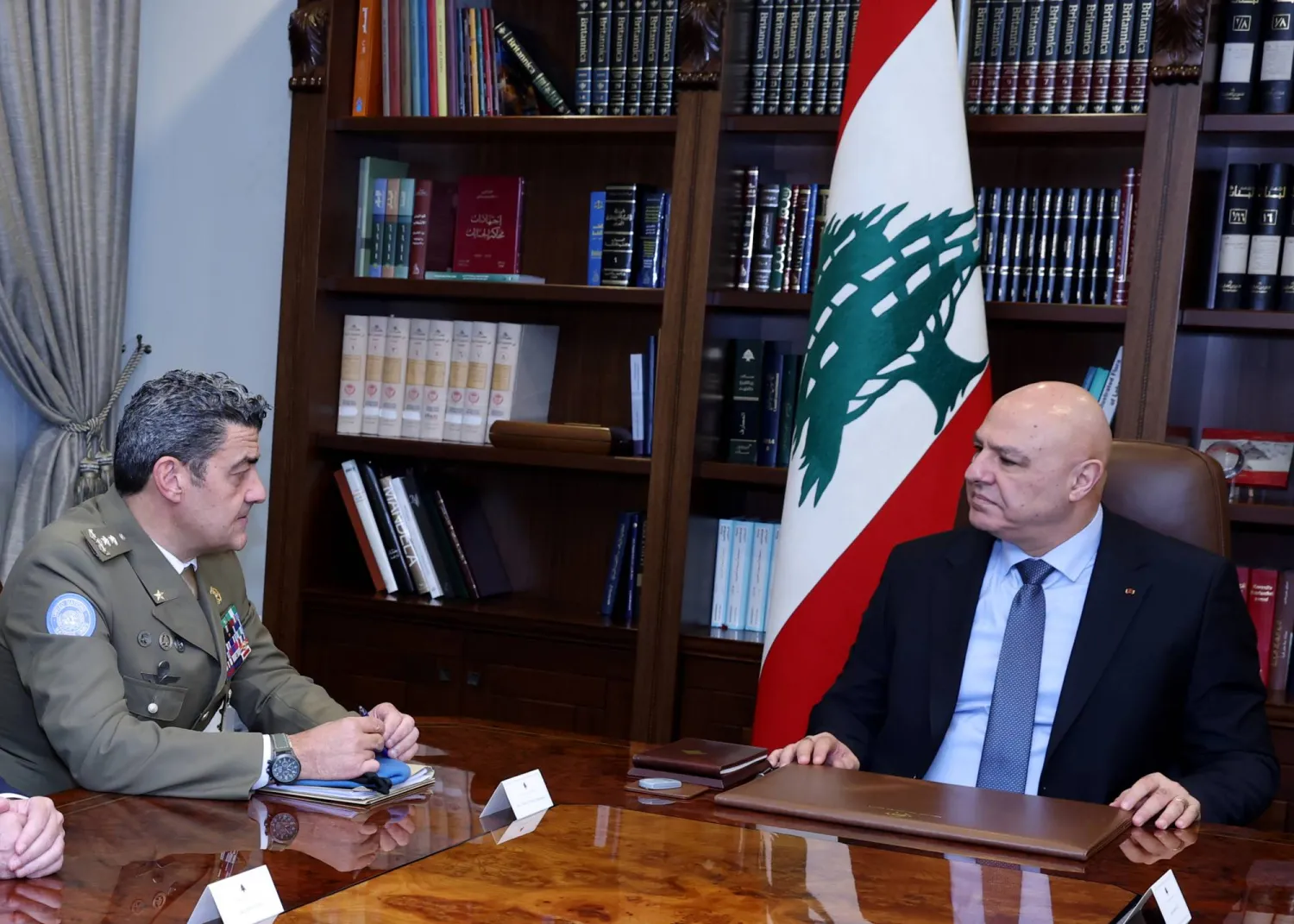 رئيس الجمهورية جوزيف عون مستقبلاً قائد «اليونيفيل» (الرئاسة اللبنانية)