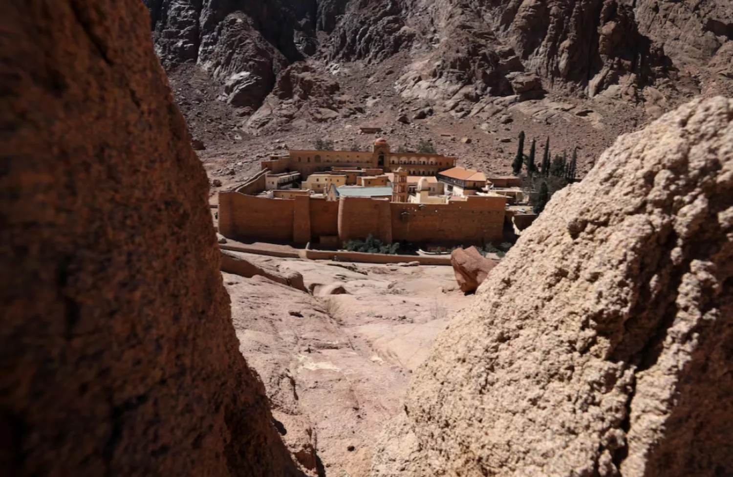 A general view of St. Catherine's Monastery in South Sinai, Egypt, March 7, 2019. Picture taken March 7, 2019. REUTERS/Mohamed Abd El Ghany/File Photo