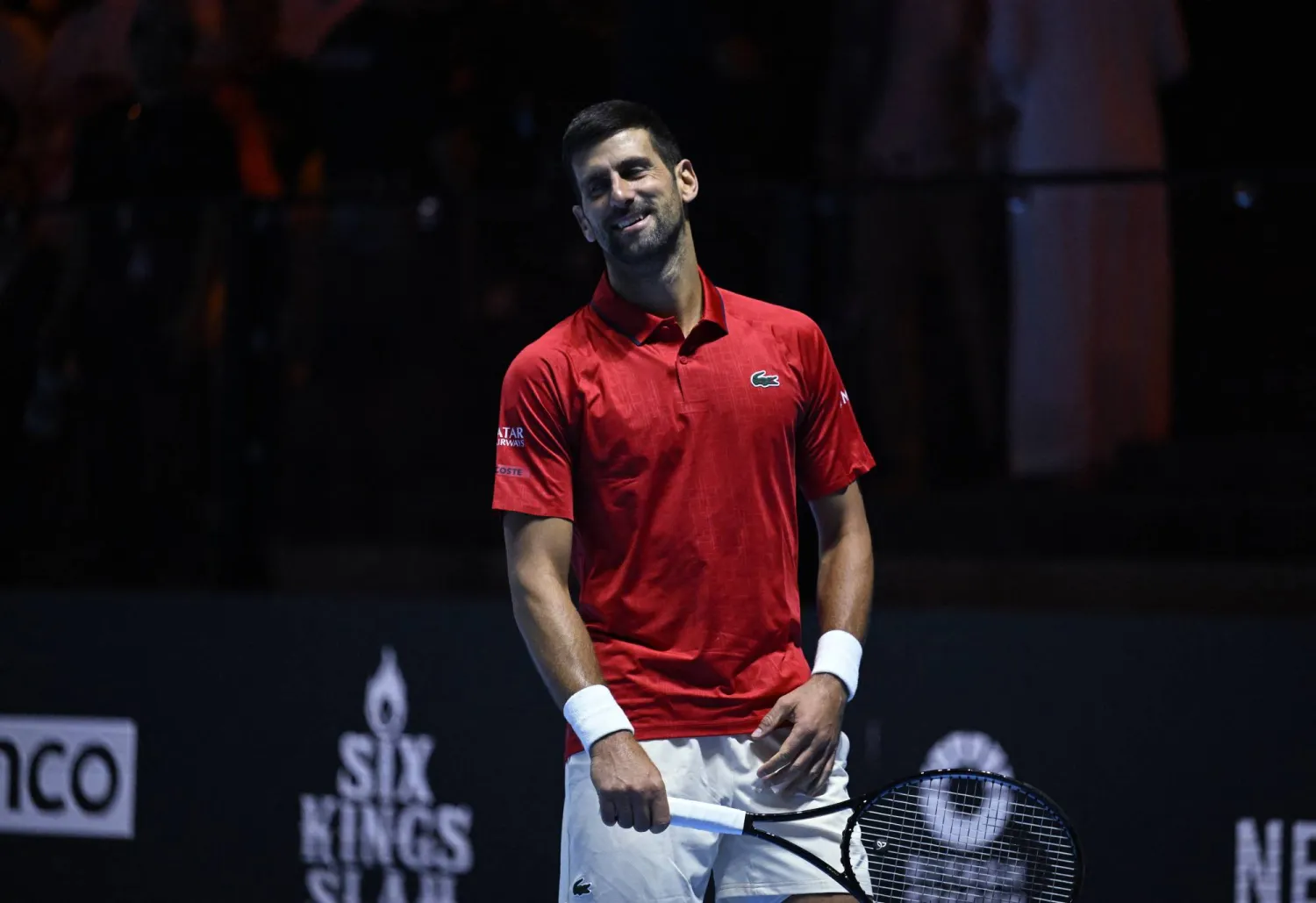 نوفاك خلال مشاركته في بطولة الملوك الستة بالرياض (رويترز)