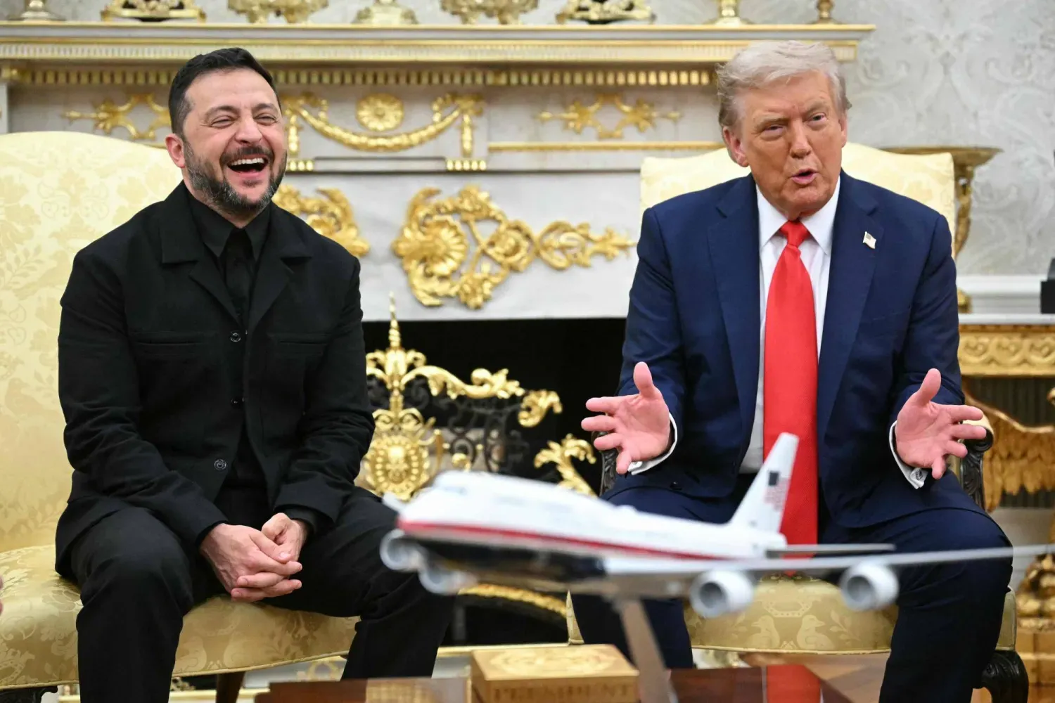 Trump ile Zelenskiy'nin 18 Ağustos'ta Beyaz Saray'da gerçekleştirdiği görüşmeden (Arşiv-AFP)