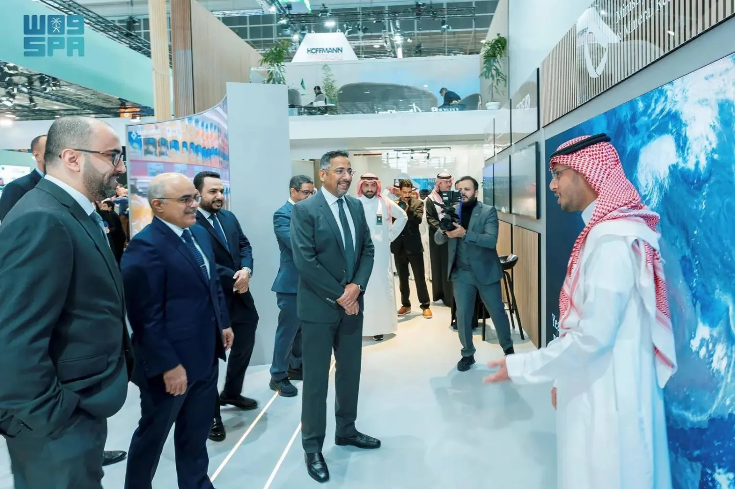 Saudi Minister of Industry and Mineral Resources Bandar Alkhorayef at K Show 2025 in Dusseldorf. (SPA)