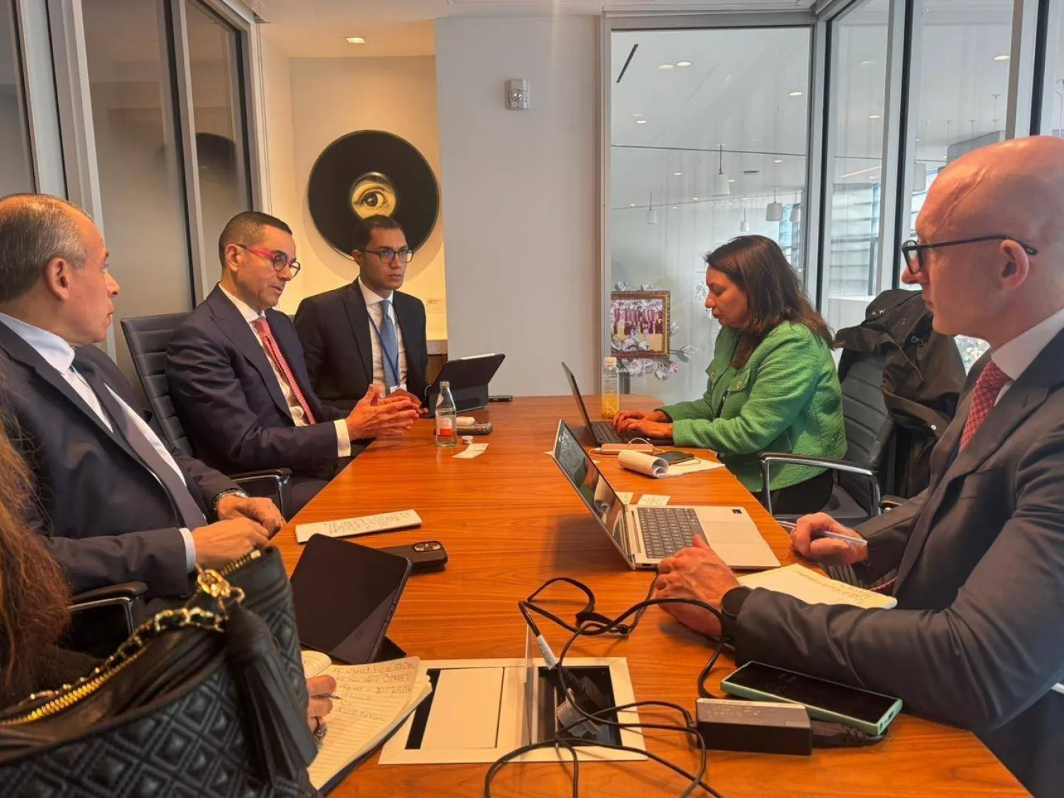 The meeting between the Egyptian Minister of Investment and officials from Fitch Ratings (Ministry) 