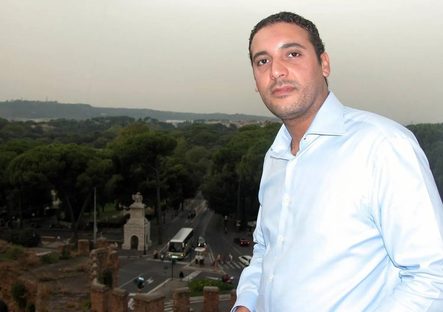 An undated picture allegedly found in the personal laptop of Hannibal al-Gadhafi and released by Libyan National Transitional Council (NTC) fighters on September 27, 2011 shows Hannibal al-Gadhafi, son of Libyan leader Moammar al-Gadhafi, in Rome. (AFP) 