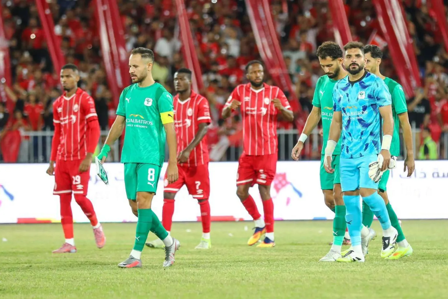 المصري والاتحاد الليبي (حساب فريق المصري في فيسبوك)