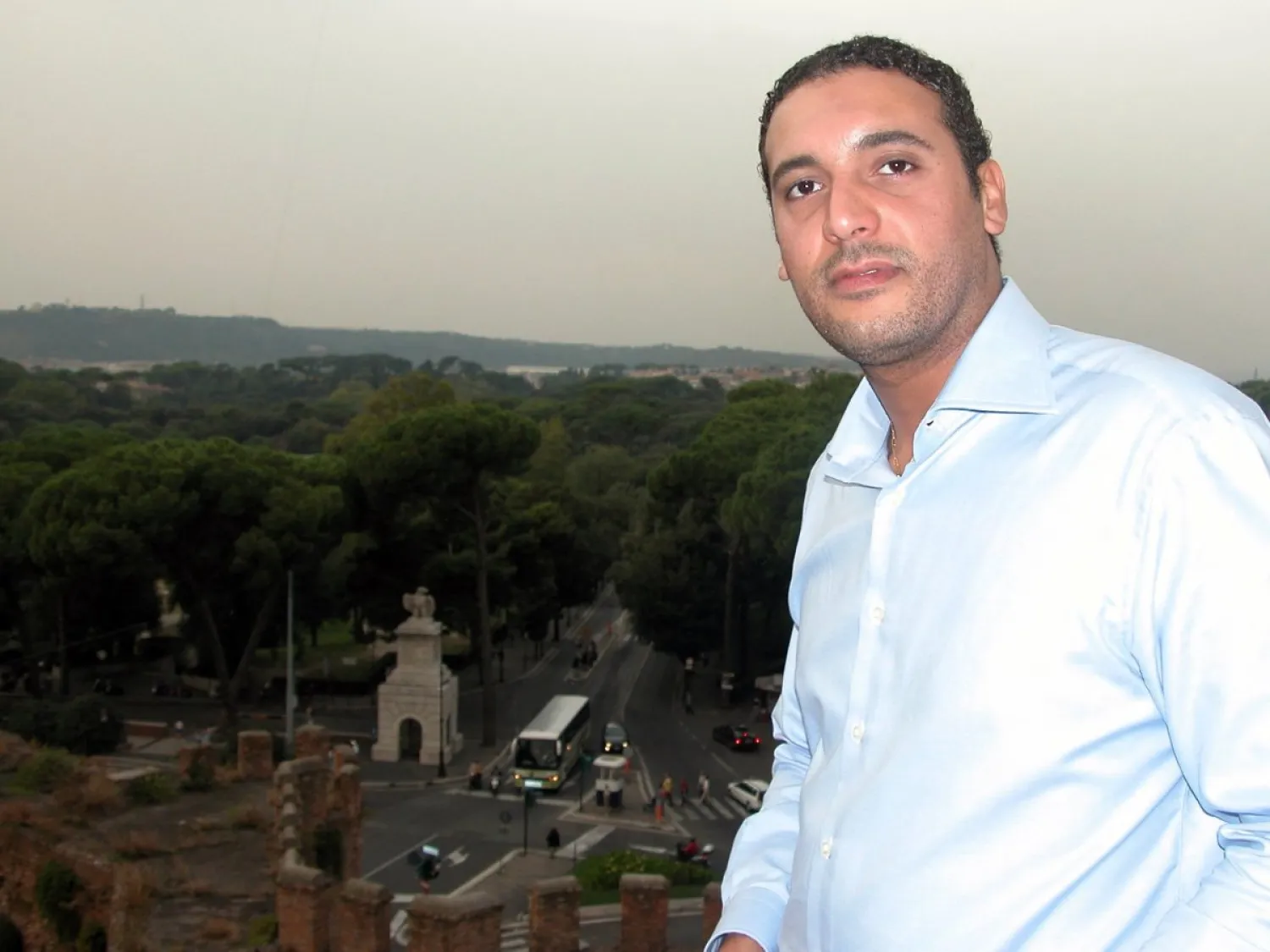 هانيبال القذافي في روما عام 2011 (أرشيفية - أ.ف.ب)