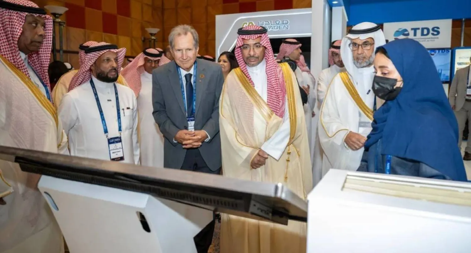 Minister of Industry and Mineral Resources Bandar Al-Khorayef at Jeddah Forum (Asharq Al-Awsat)