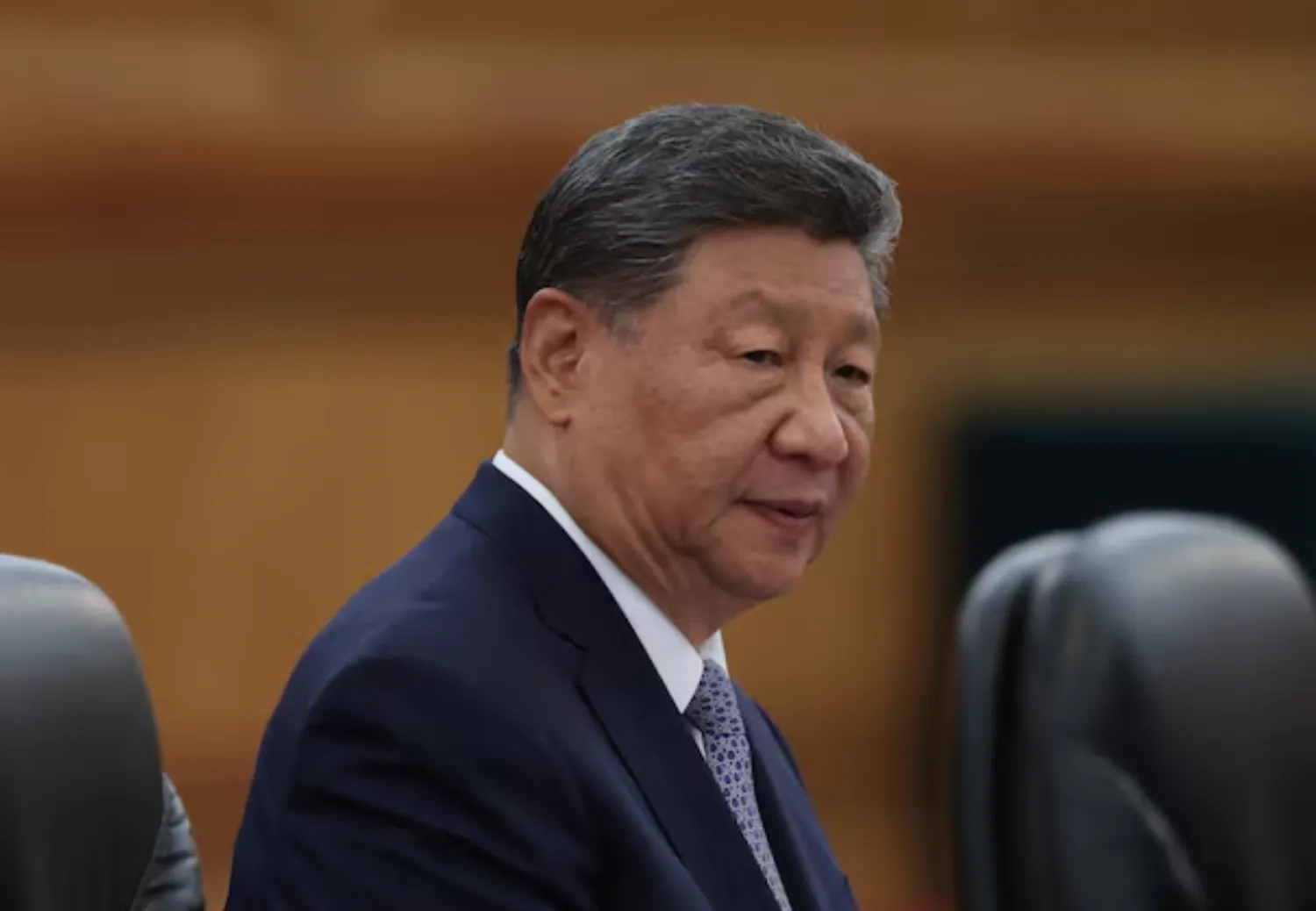 Chinese President Xi Jinping attends a bilateral meeting with President of Congo Republic Denis Sassou Nguesso (not pictured) in The Great Hall of the People on September 04, 2025 in Beijing, China. Lintao Zhang/Pool via REUTERS 
