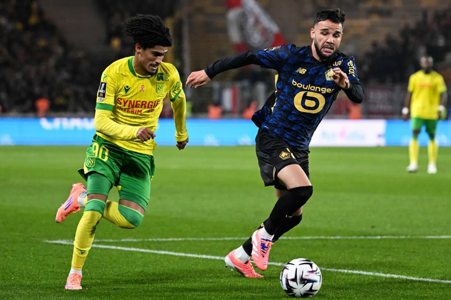 ليل هزم نانت بثنائية (أ.ف.ب)