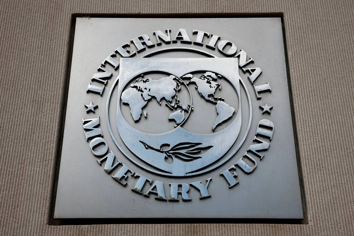 FILE PHOTO: A view of the International Monetary Fund (IMF) logo at its headquarters in Washington, D.C., US, November 24, 2024. REUTERS/Benoit Tessier/File Photo