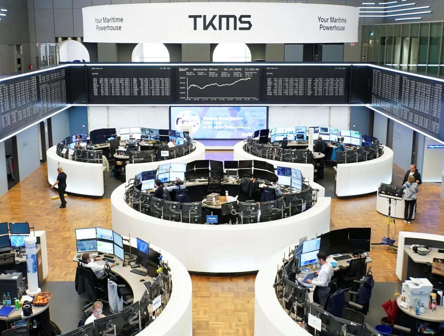 مؤشر الأسهم الألماني «داكس» في بورصة فرانكفورت (رويترز)