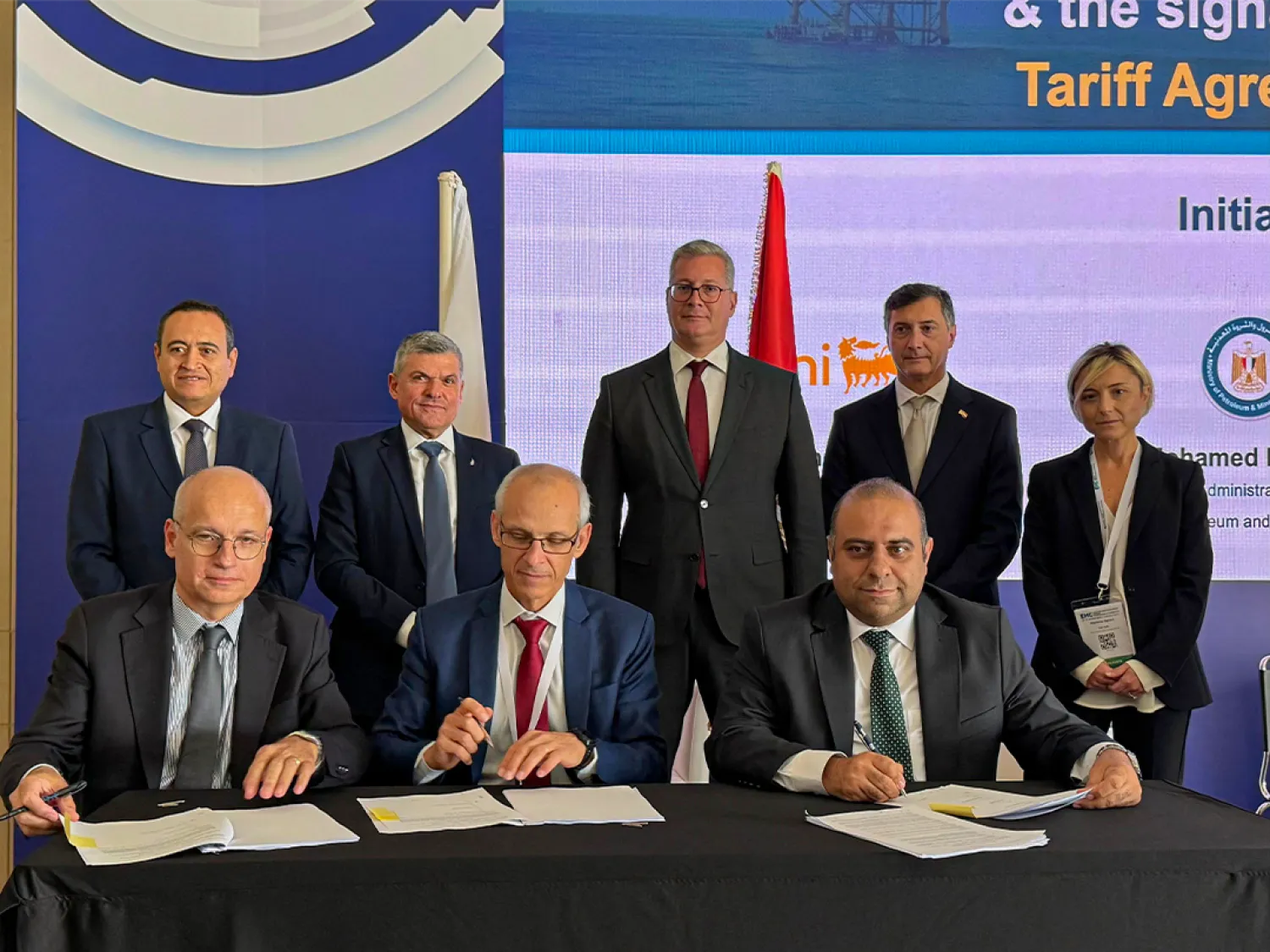 وزير البترول المصري ونظيره القبرصي يشهدان توقيع اتفاقية التعاون في مدينة ليماسول القبرصية (وزارة البترول المصرية)