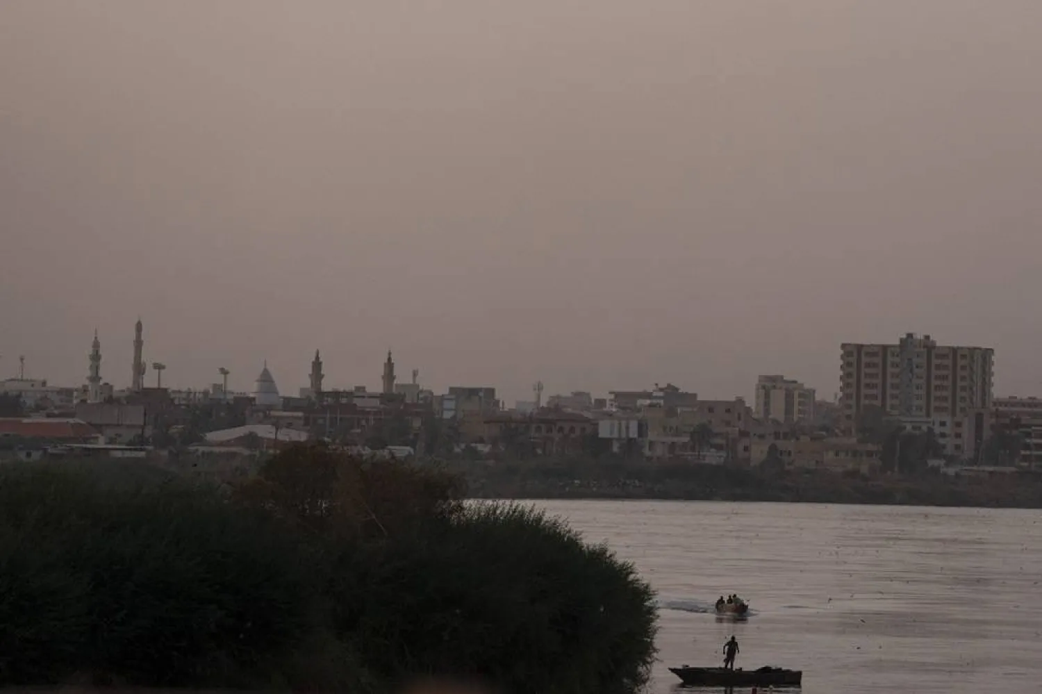A view of the Khartoum skyline on the River Nile, Khartoum, Sudan, May 25, 2025. (Getty Images)