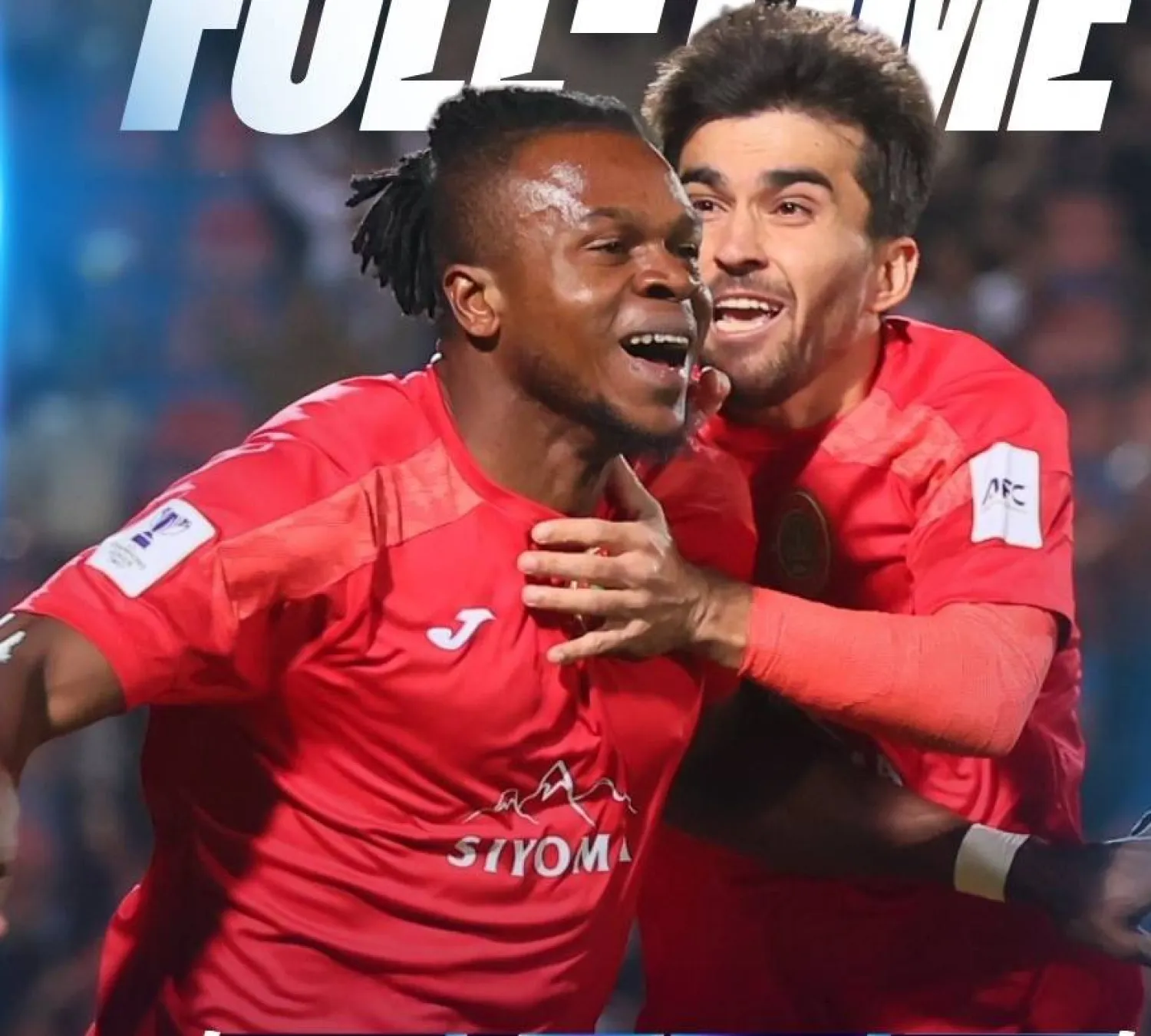 كومولاف محتفلاً بهدف الفوز (موقع الاتحاد الآسيوي) 