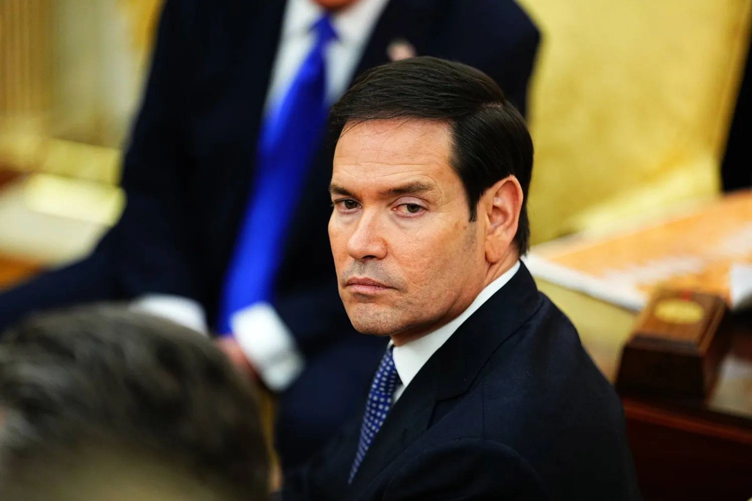 US Secretary of State Marco Rubio looks in the Oval Office of the White House in Washington, DC, USA, 22 October 2025. EPA/AARON SCHWARTZ