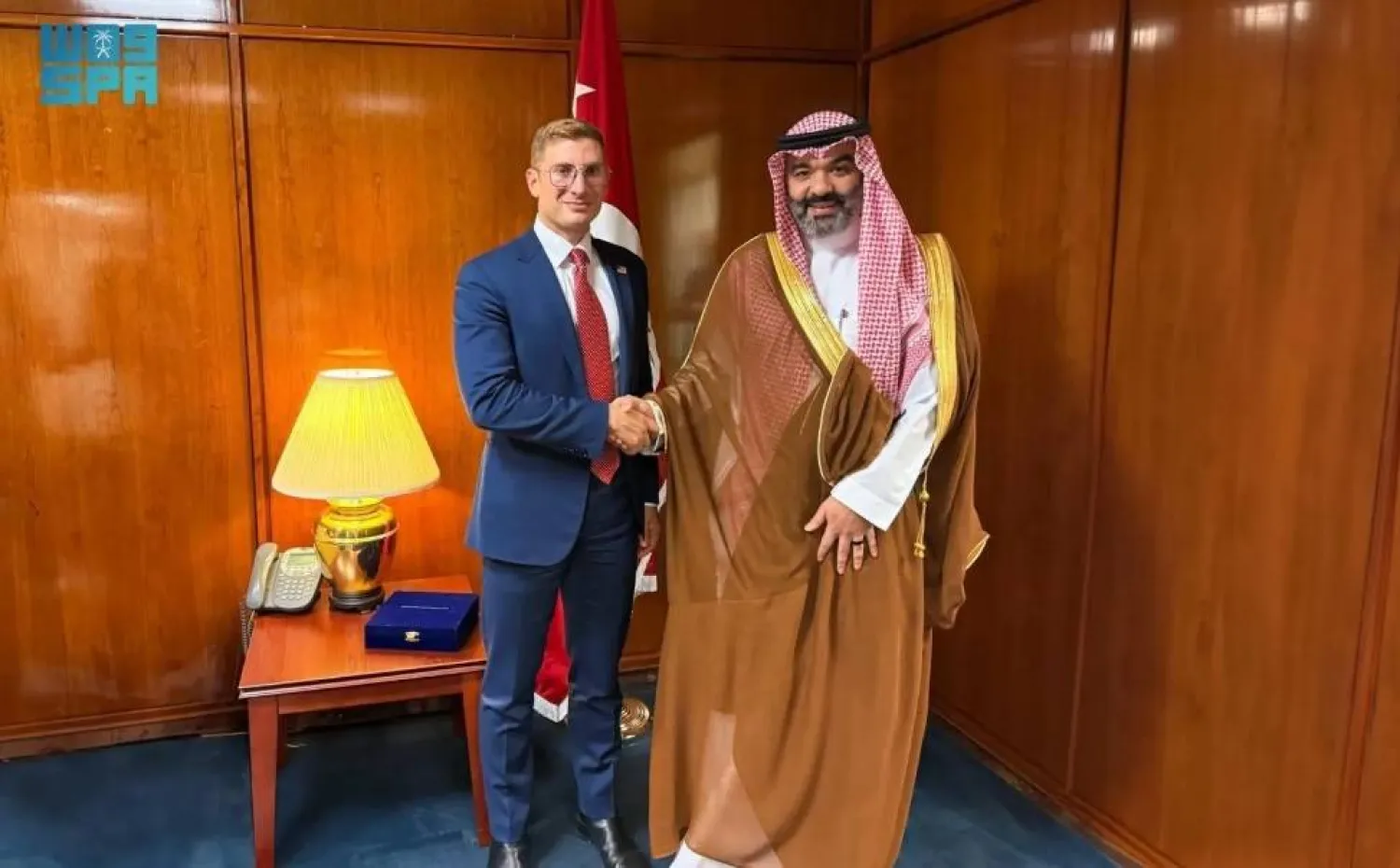The Saudi Minister of Communications and Information Technology has met with the US Undersecretary of State for Economic Growth, Energy, and the Environment. SPA