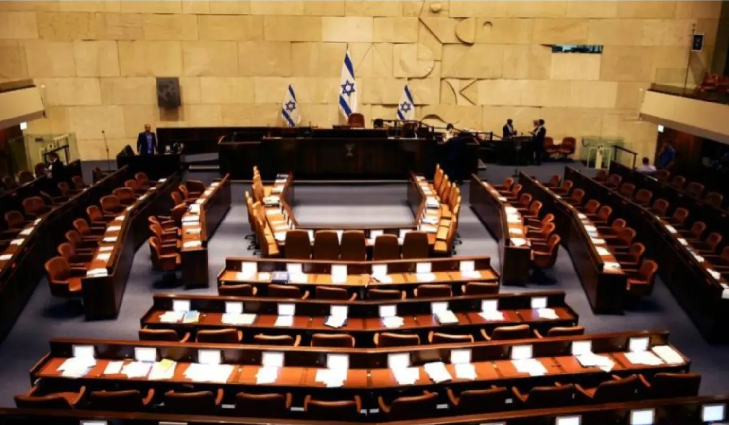 القاعة العامة لـ«الكنيست» الإسرائيلي (أرشيفية - رويترز)