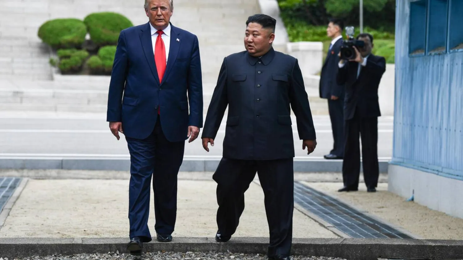 Kim met Trump three times for high-profile summits during the US leader's first term. Brendan Smialowski / AFP/File
