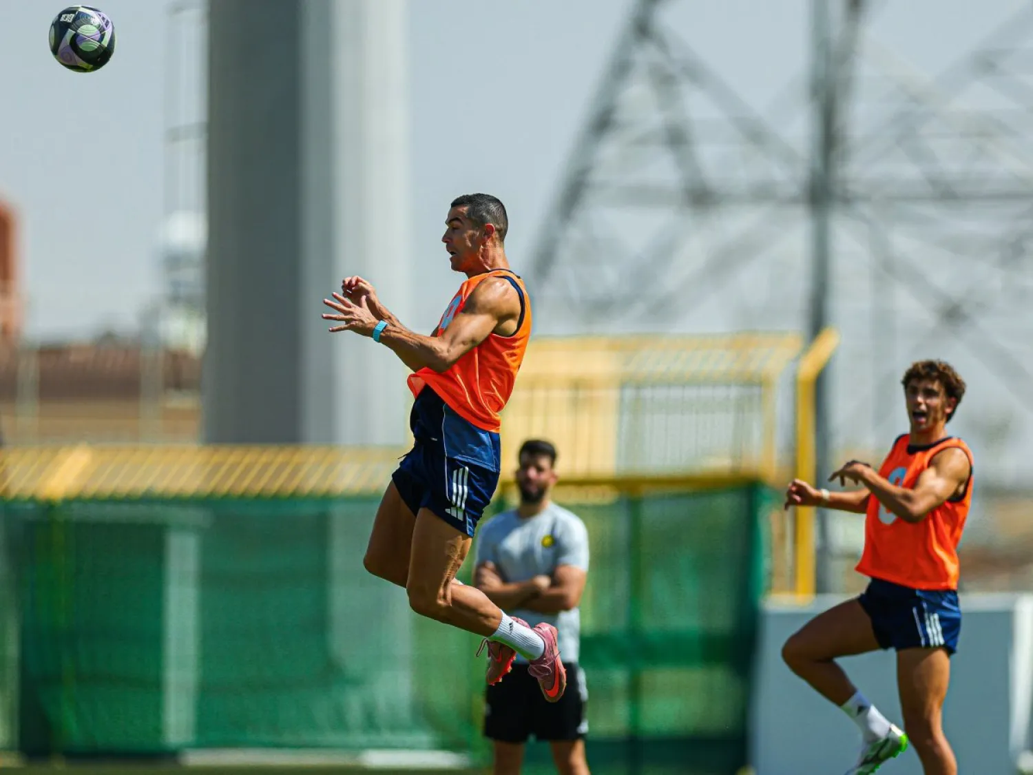 رونالدو خلال تدريبات النصر الأخيرة (موقع النادي)