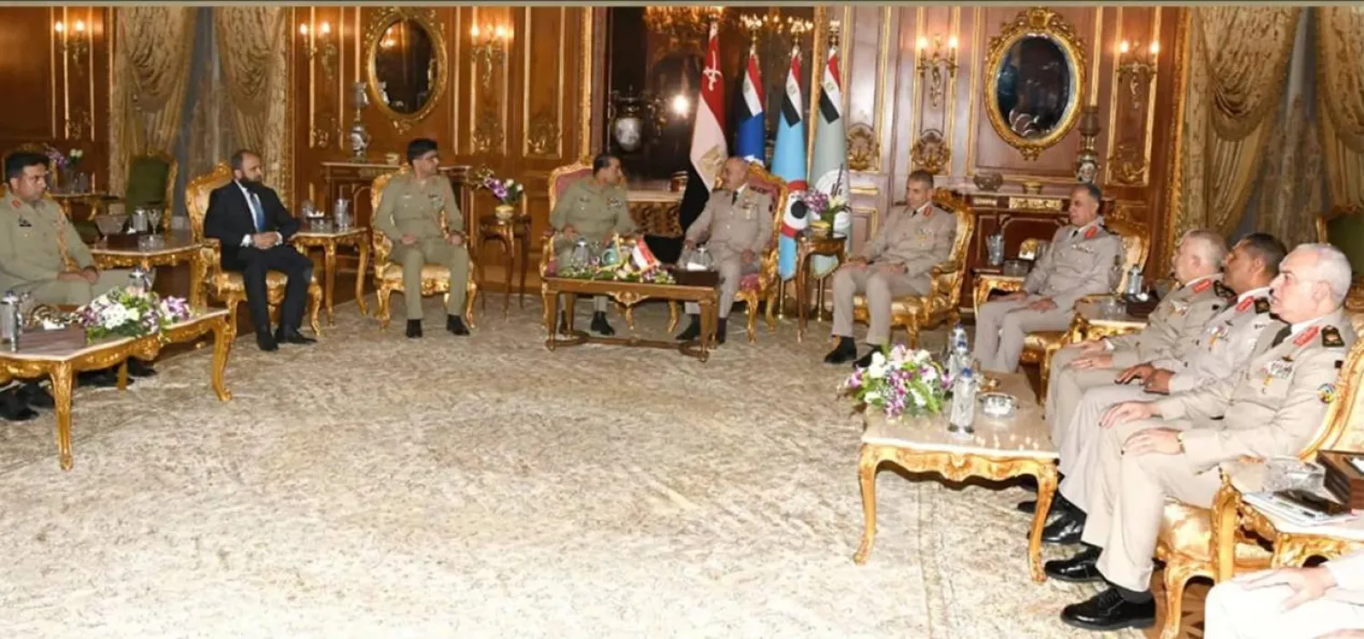 Pakistan army chief of staff and delegation during visit to Egypt (Egyptian Military Spokesperson)