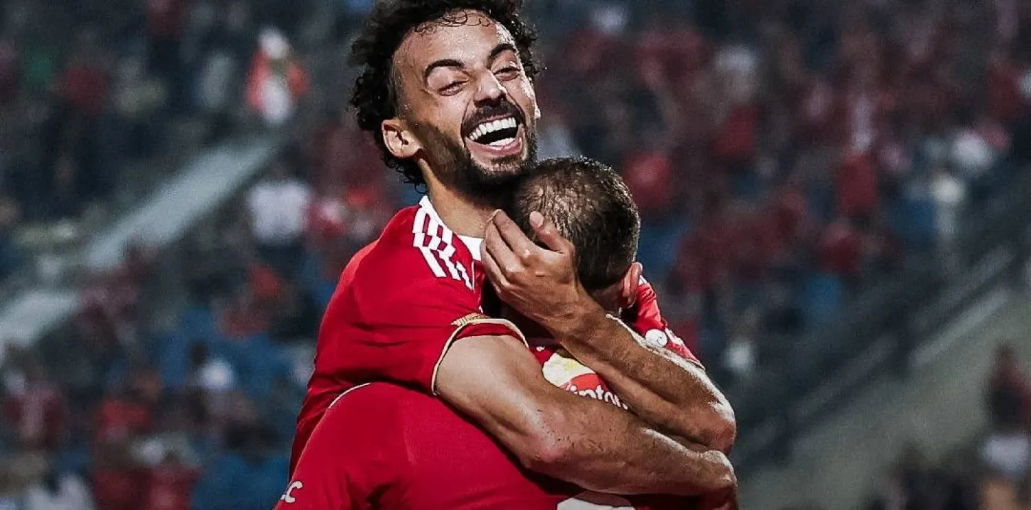 فرحة أهلاوية بهدف الفوز (النادي الأهلي)