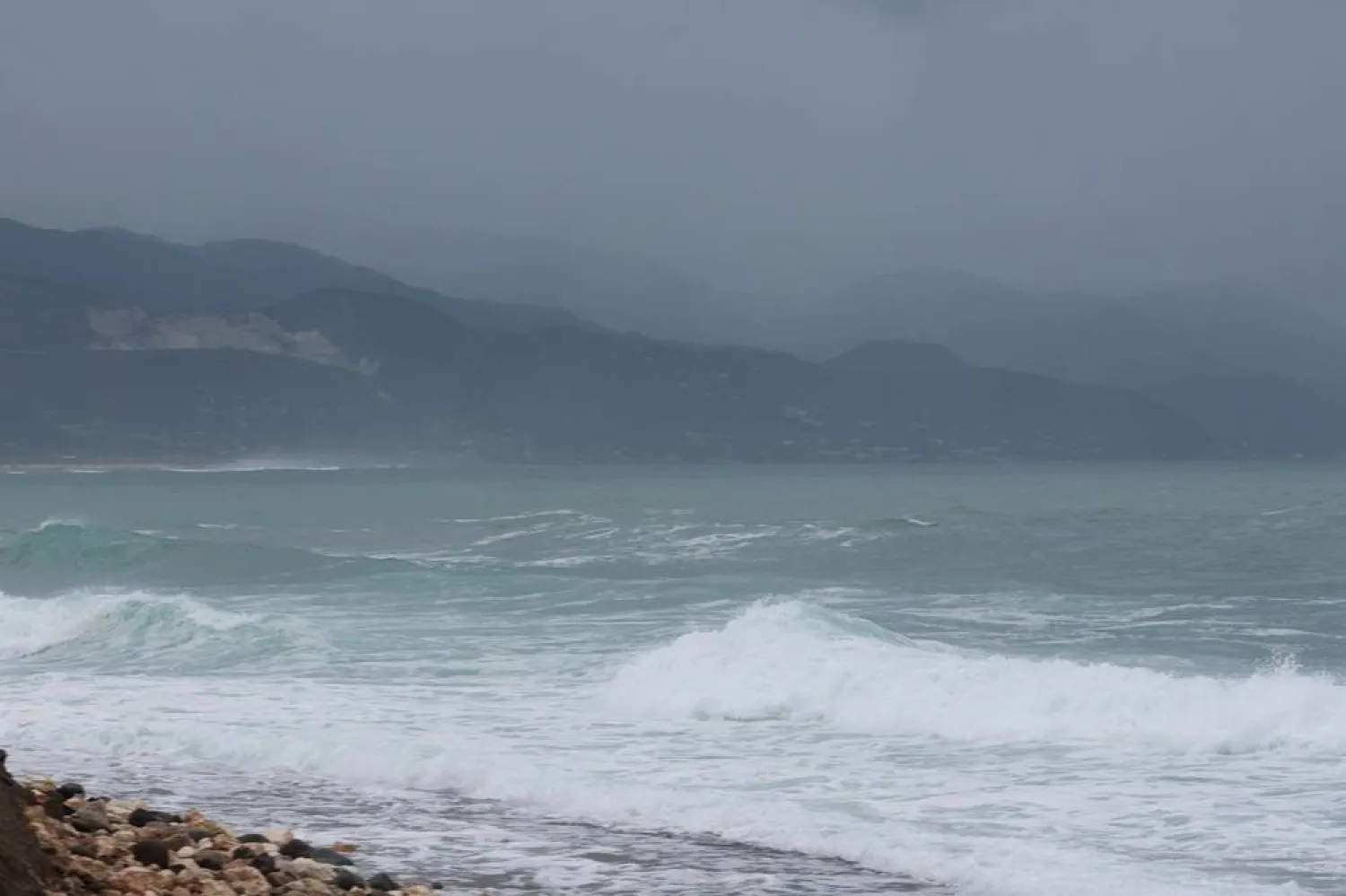 Waves break on the coast ahead of Hurricane Melissa, in Port Royal, Jamaica, October 25, 2025. (Reuters)