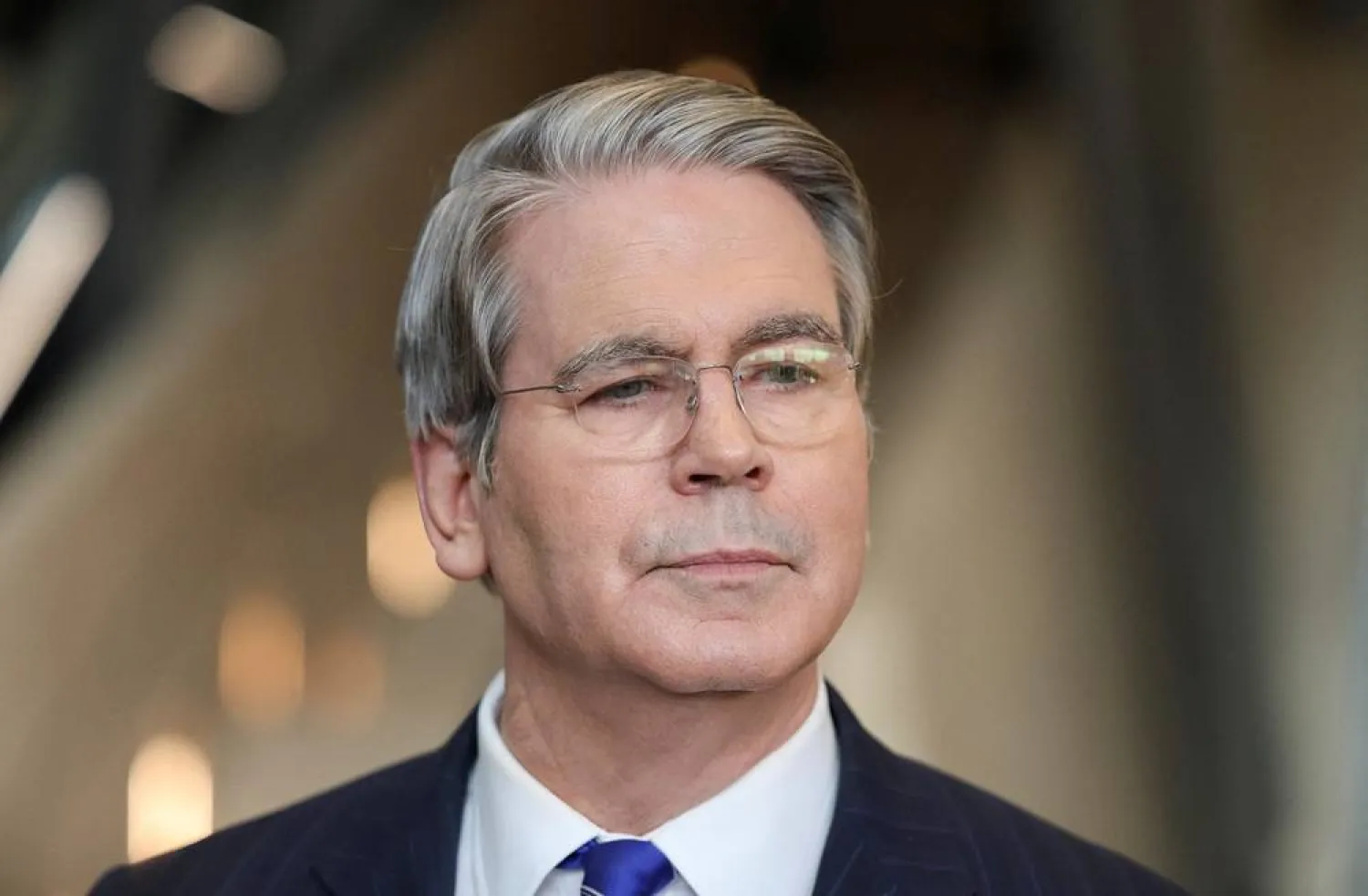 US Treasury Secretary Scott Bessent looks on as he speaks to the media, following the trade talks between the US and China, in Kuala Lumpur, Malaysia October 26, 2025. (Reuters)