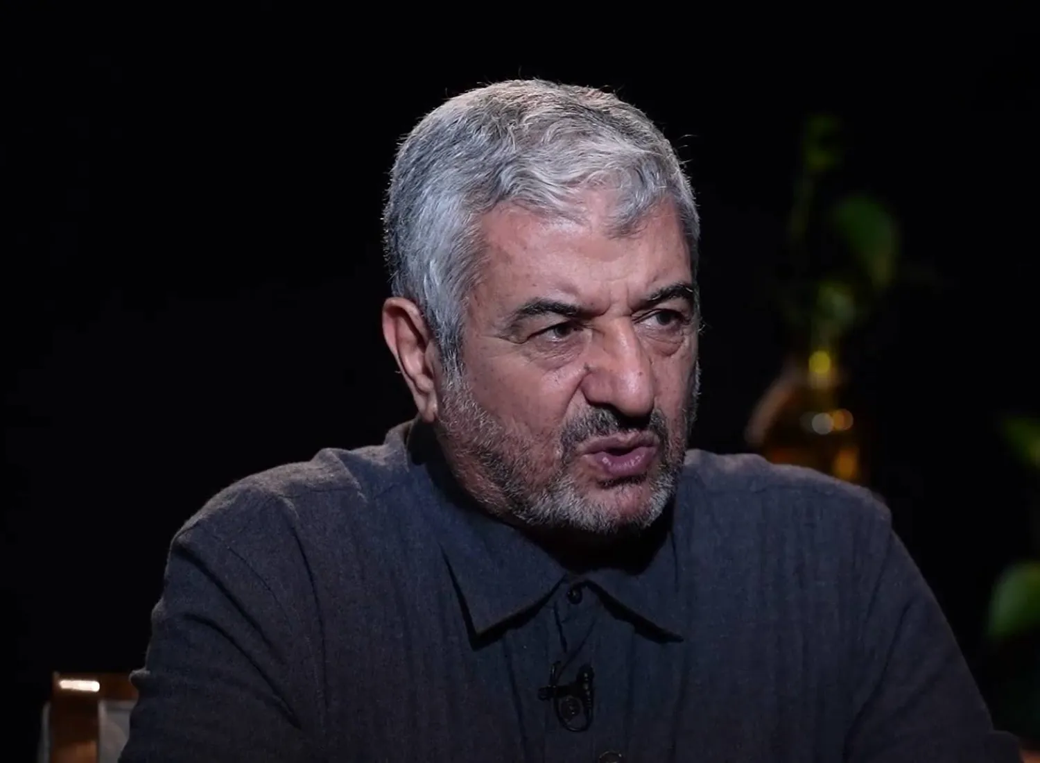 جعفري يتحدث في مقابلة بثّها التلفزيون الرسمي