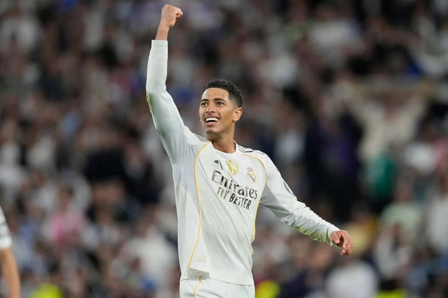  Real Madrid's Jude Bellingham reacts after a La Liga soccer match between Real Madrid and Barcelona in Madrid, Spain, Sunday, Oct. 26, 2025. (AP) 