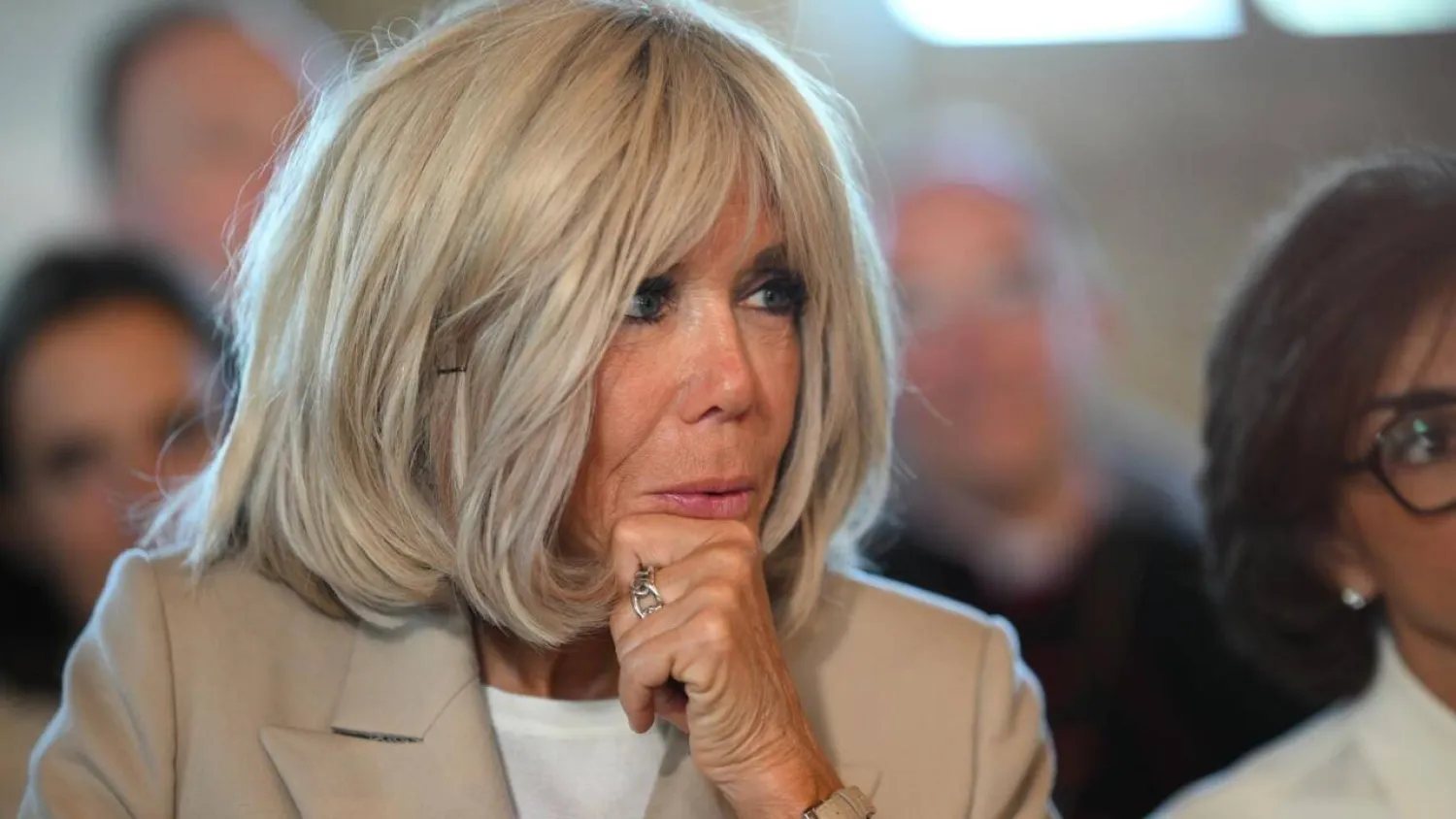 A persistent and unsubstantiated rumor that Brigitte Macron was assigned male at birth -- amplified by far-right circles in France and the United States -- has angered the presidential couple. Eliot BLONDET / POOL/AFP/File
