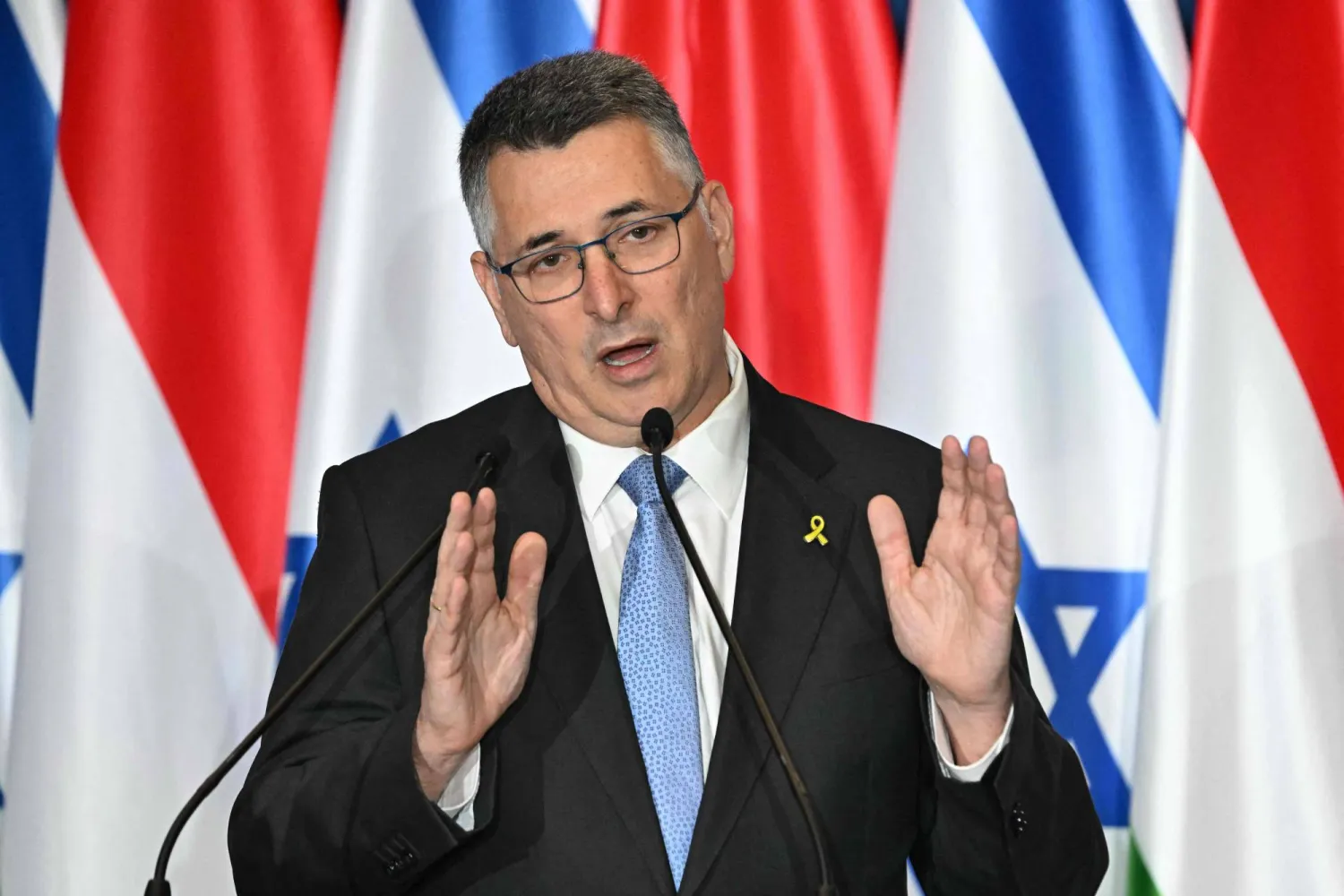 وزير الخارجية الإسرائيلي جدعون ساعر (أ.ف.ب)