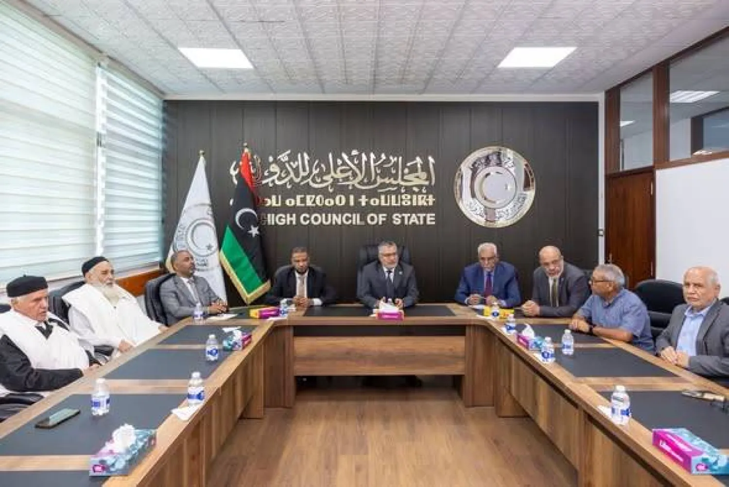 لقاء تكالة مع رئيس وأعضاء مجلس حكماء وأعيان ليبيا (المجلس الأعلى للدولة)