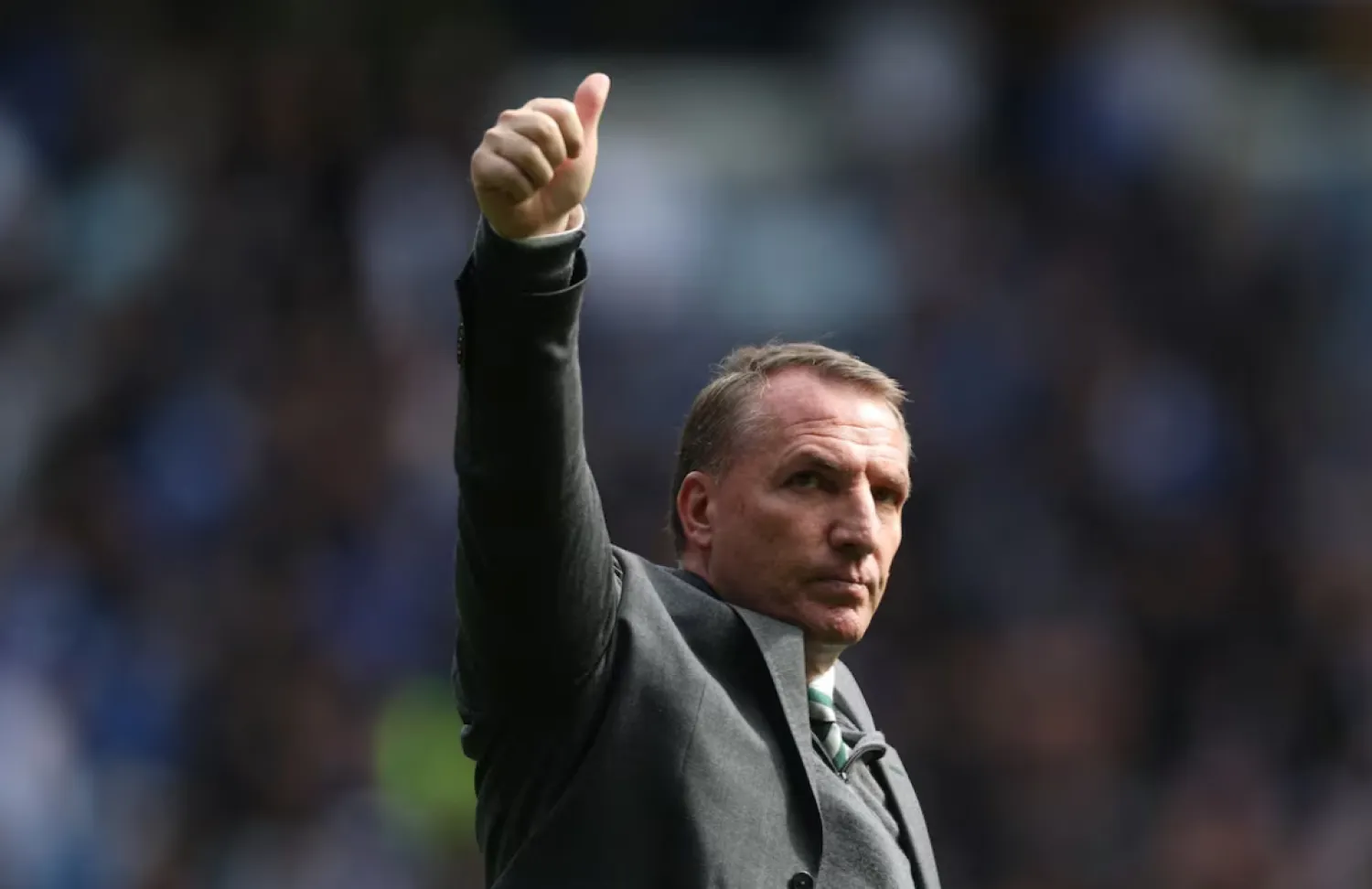 Soccer Football - Scottish Premiership - Rangers v Celtic - Ibrox, Glasgow, Scotland, Britain - August 31, 2025 Celtic manager Brendan Rodgers after the match Action Images via Reuters/Lee Smith/File Photo 