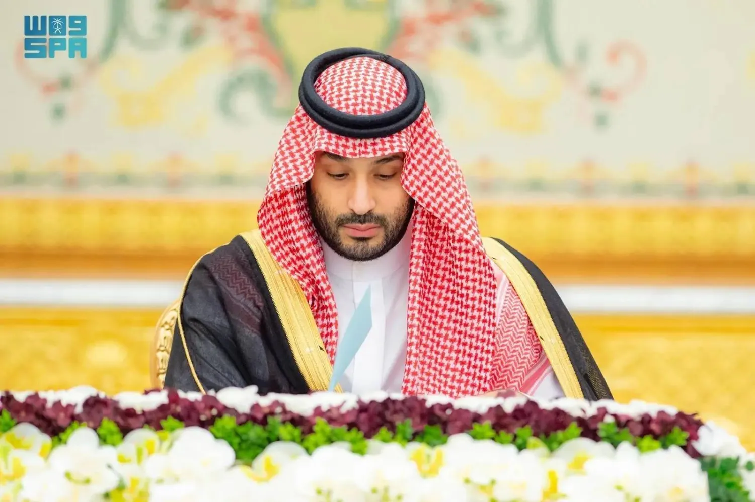 Prince Mohammed bin Salman bin Abdulaziz Al Saud, Crown Prince and Prime Minister, chairs the cabinet meeting in Riyadh. (SPA)