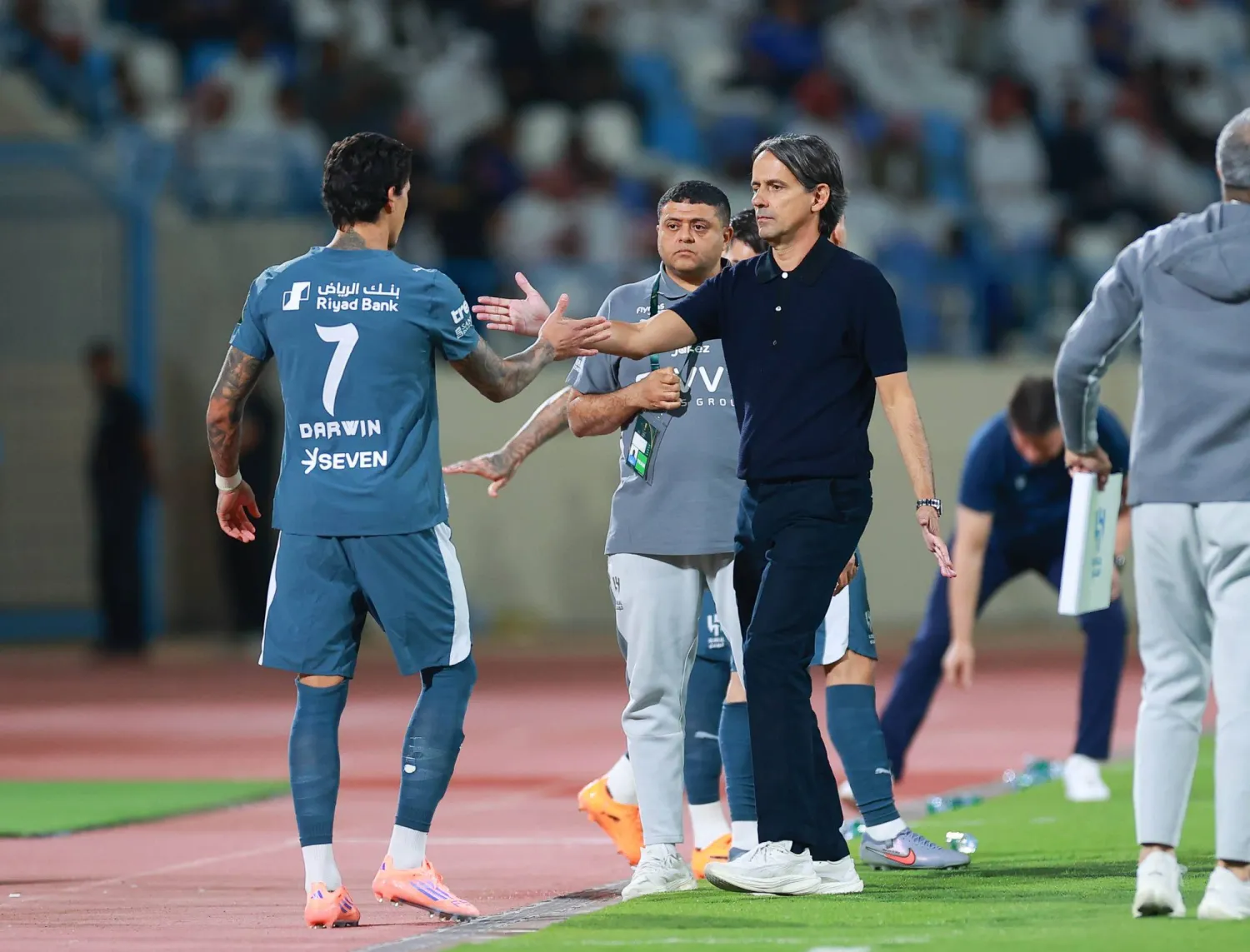 الإيطالي سيموني إنزاغي مدرب فريق الهلال (تصوير: عدنان مهدلي) 