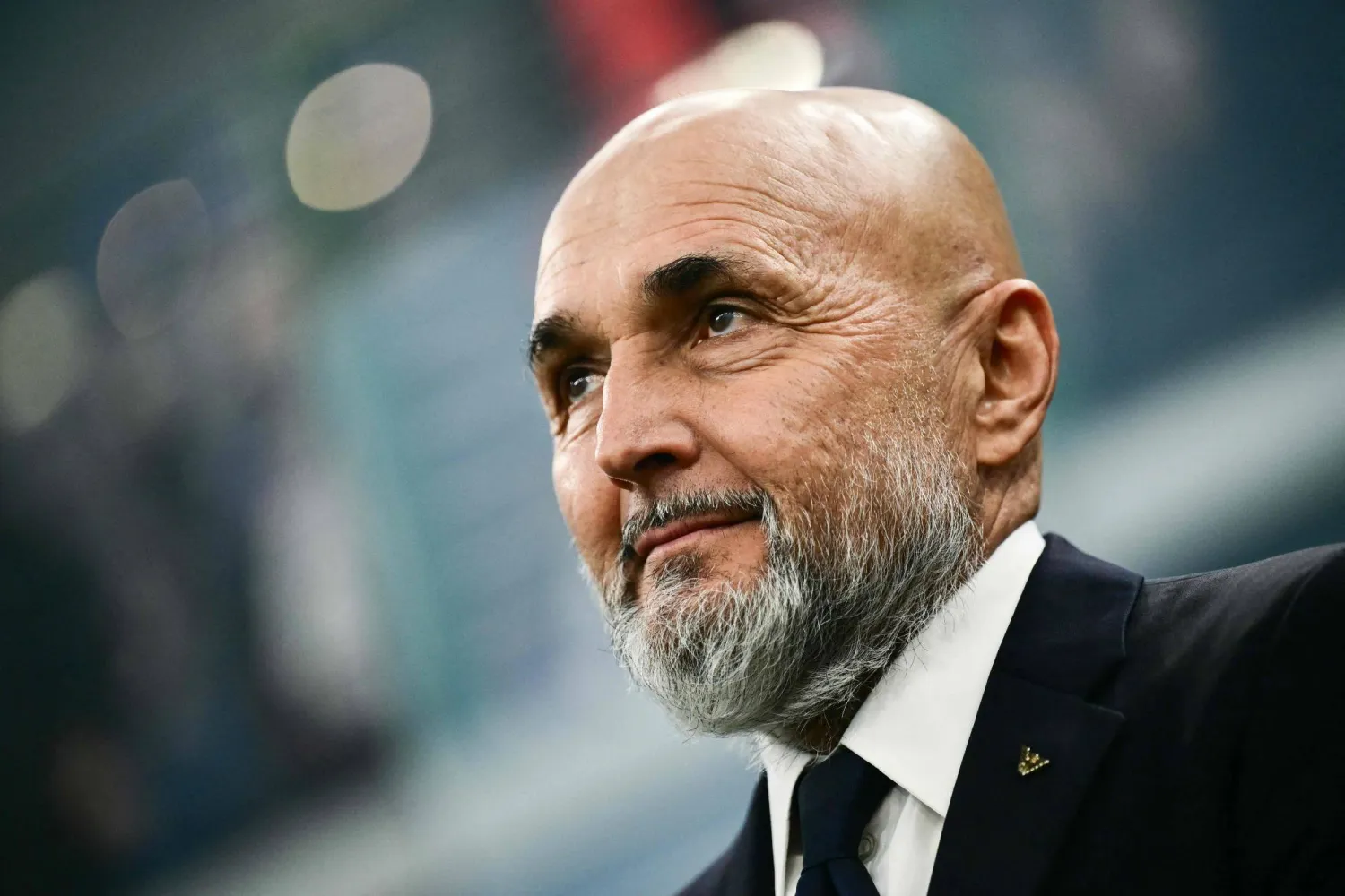 Italy's then head coach Luciano Spalletti looks on ahead of the Nations League quarter final first leg football match between Italy and Germany at the San Siro Stadium in Milan, on March 20, 2025. (AFP)