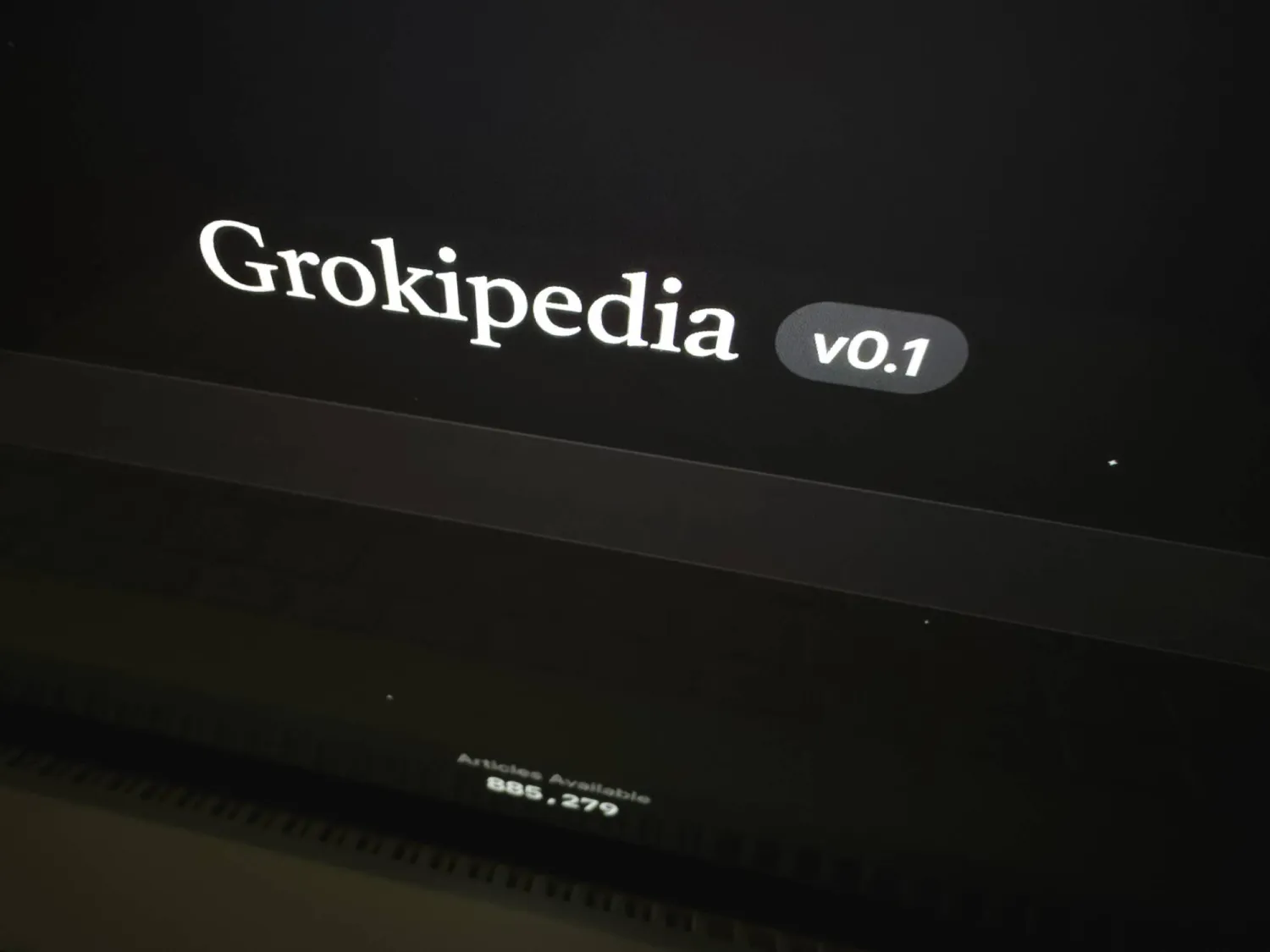 29 October 2025: The Grokipedia homepage is displayed on a laptop screen. Elon Musk launched Grokipedia to compete with Wikipedia. (dpa)