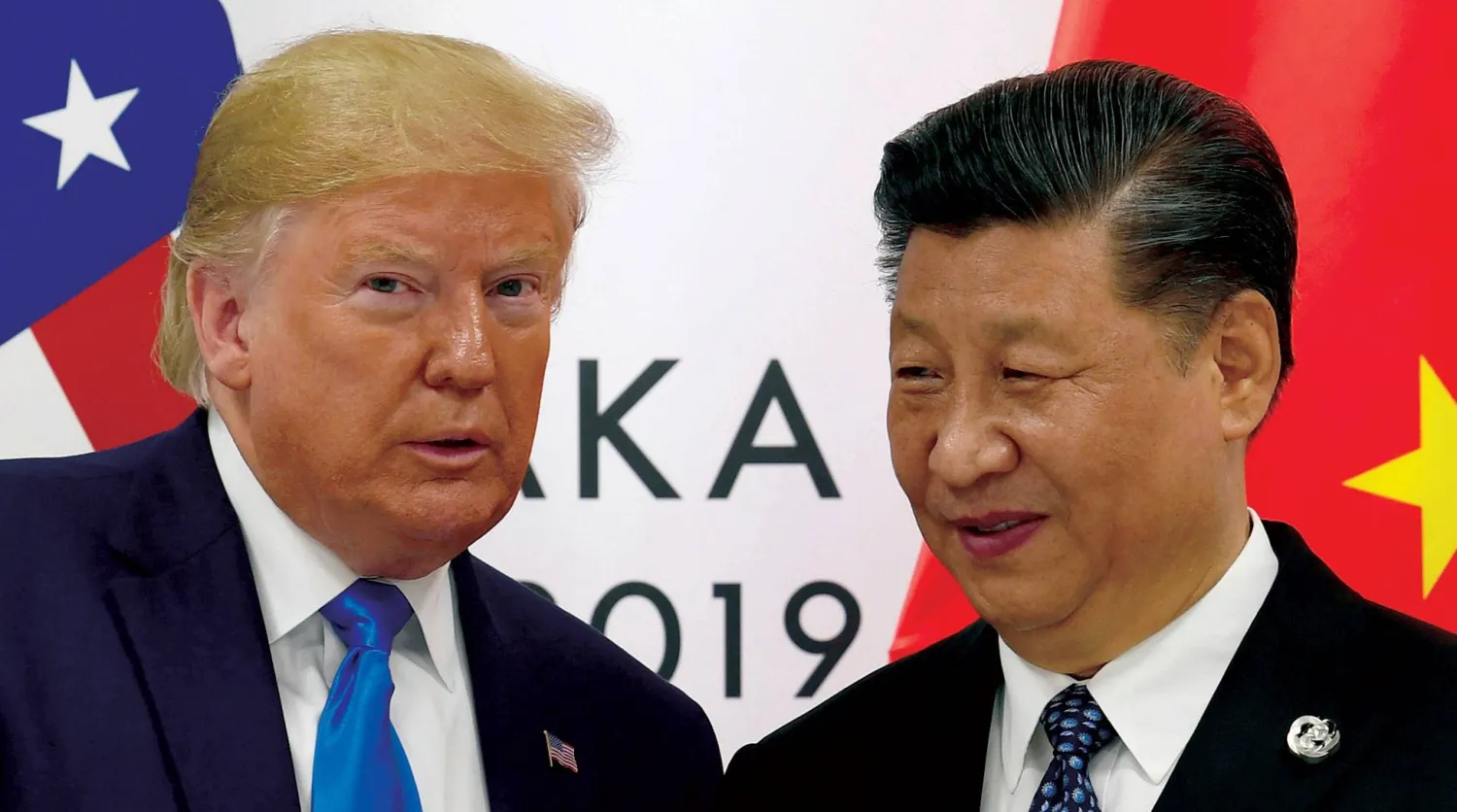  صورة مركبة للرئيسين الأميركي دونالد ترمب والصيني شي جينبينغ (أ.ب)