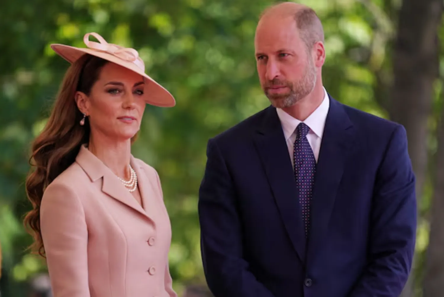 Britain's Kate, Princess of Wales and Prince William join Britain's King Charles III and Queen Camilla to welcome French President Emmanuel Macron and his wife Brigitte to Windsor Castle in Windsor, England, Tuesday, July 8, 2025. Alberto Pezzali/Pool via REUTERS 