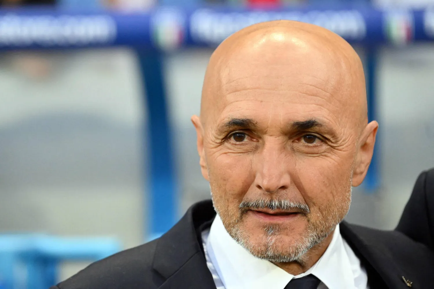 (FILES) Italy's head coach Luciano Spalletti looks on before the start of the 2026 World Cup qualifiers Europe zone group I football match between Italy and Moldova at the Mapei Stadium in Reggio Emilia, on June 9, 2025. (Photo by Alberto PIZZOLI / AFP)