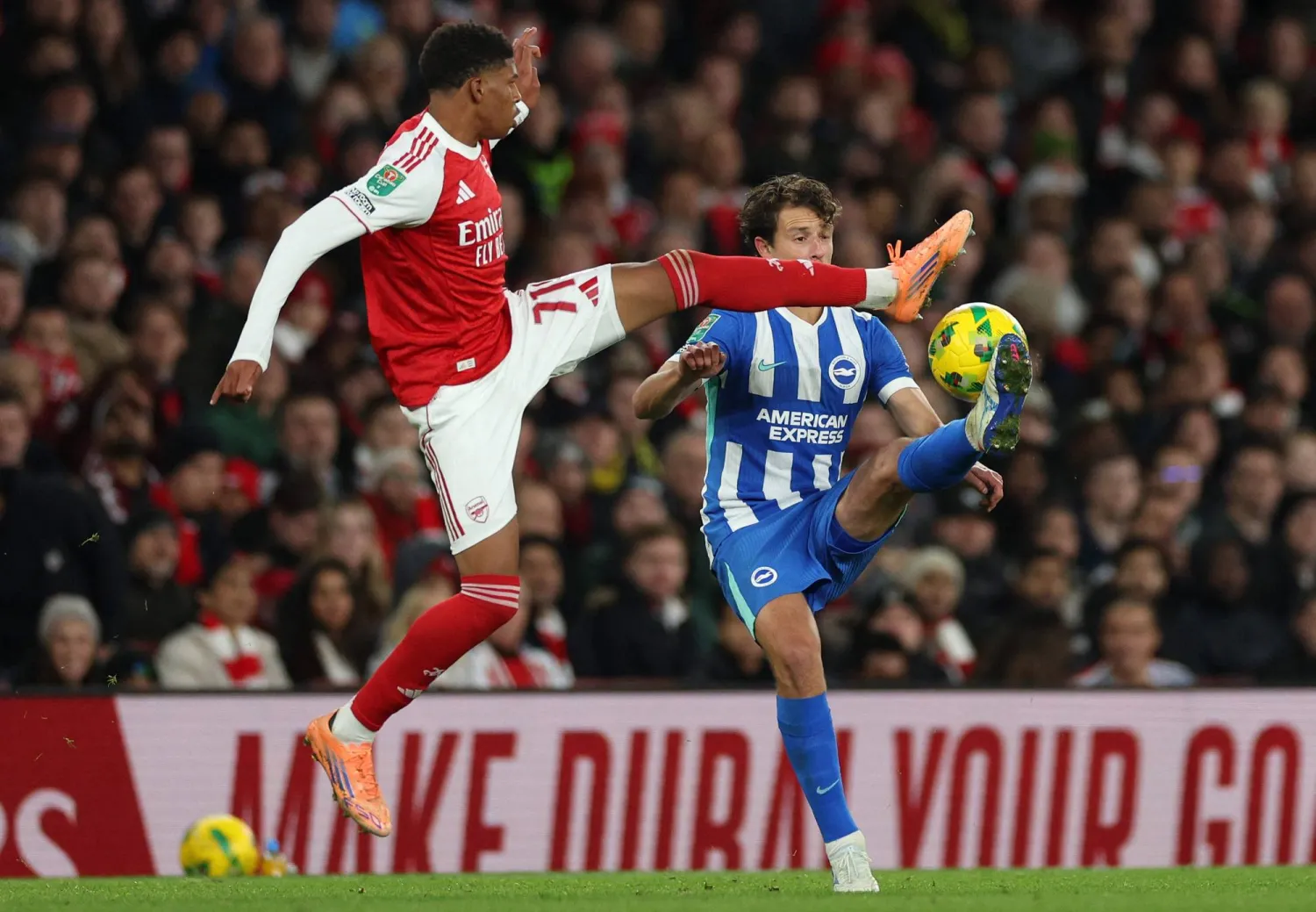 هاريمان خلال مشاركته في مباراة برايتون الأخيرة (أ.ف.ب)