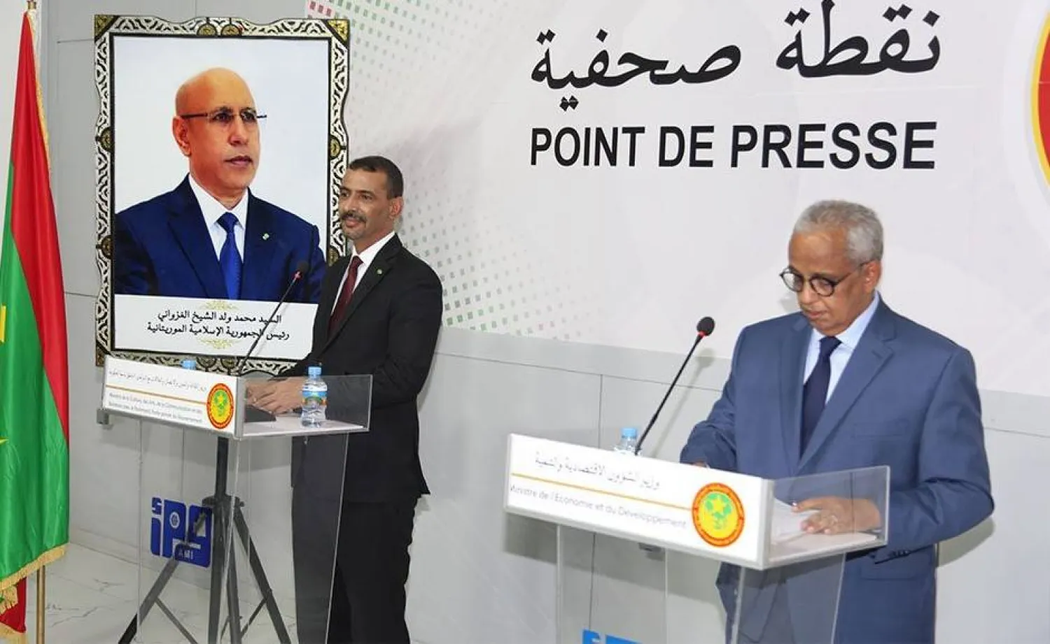 وزير الاقتصاد خلال إعلان الميزانية الجديدة مساء الخميس (الوكالة الموريتانية للأنباء)

