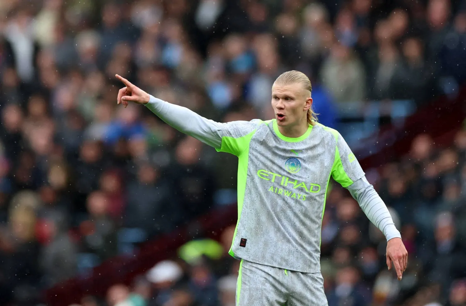 النرويجي إيرلينغ هالاند مهاجم مانشستر سيتي (رويترز)