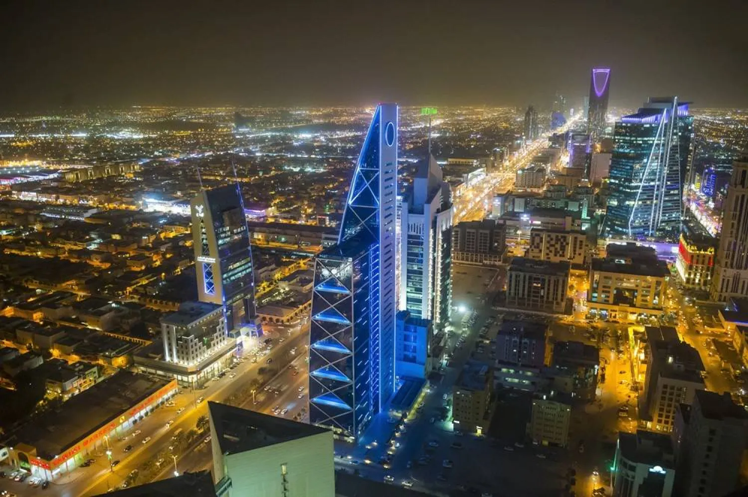 A night view of Riyadh, Saudi Arabia. (AFP)