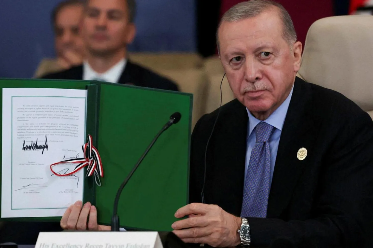 Cumhurbaşkanı Erdoğan, Gazze'de ateşkes mutabakatına ilişkin Mısır'da Şarm el-Şeyh Anlaşması'nı imzalamıştı (Reuters)