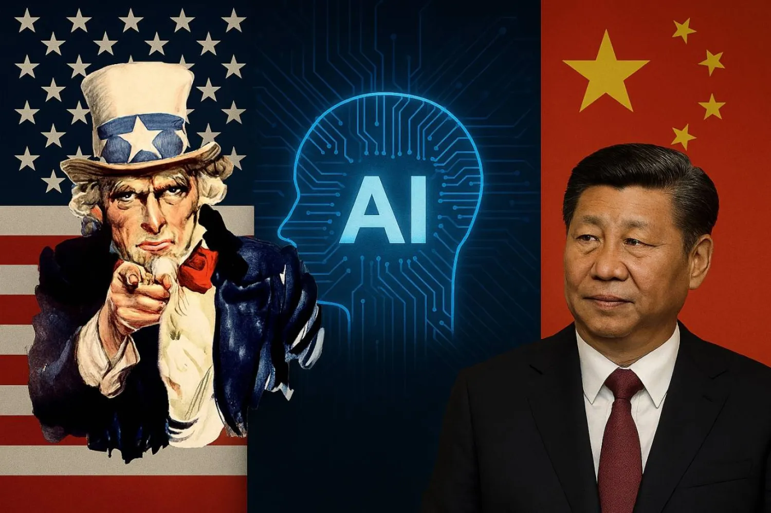 Çin ile ABD arasındaki yapay zeka yarışı, Soğuk Savaş dönemini hatırlatıyor (Görsel: AI)